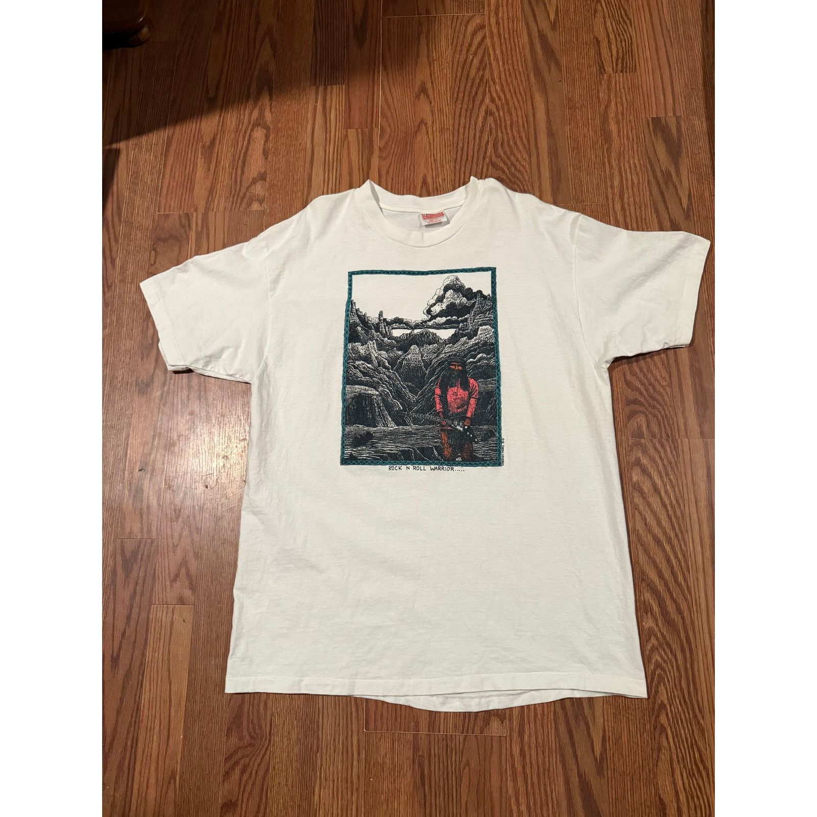 Hanes True vintage Rock N Roll Warrior white XL Size US M / EU 48-50 / 2 - 1 Thumbnail