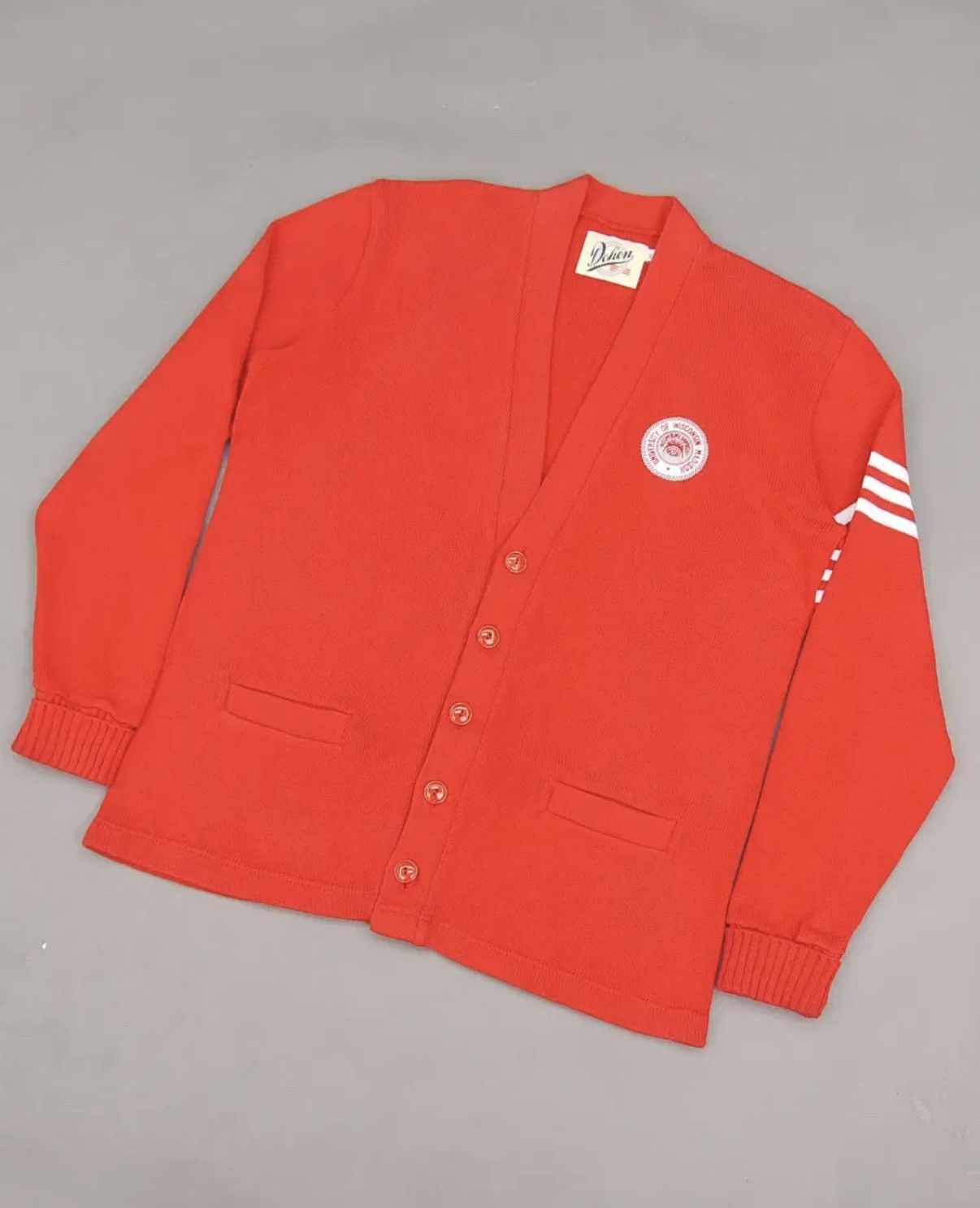 Dehen 1920 Dehen 1920 Varsity Cardigan Red Wisconsin Patch Size US XL / EU 56 / 4 - 3 Thumbnail