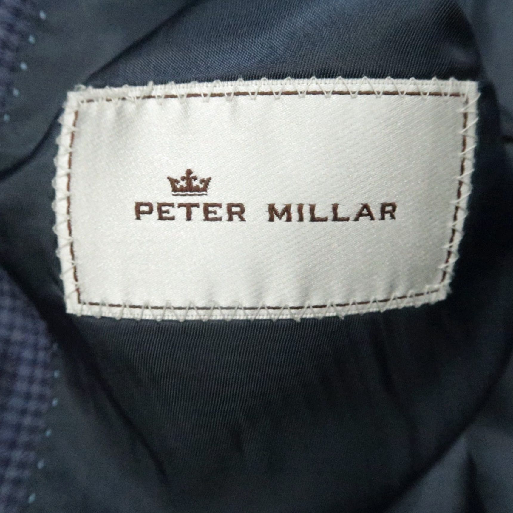 Peter Millar VINTAGE Peter Millar Blazer Men 50 Regular Fit Wool Gingham Check Long Sleeve Double Vented Suit Jacket Size 50R - 4 Thumbnail