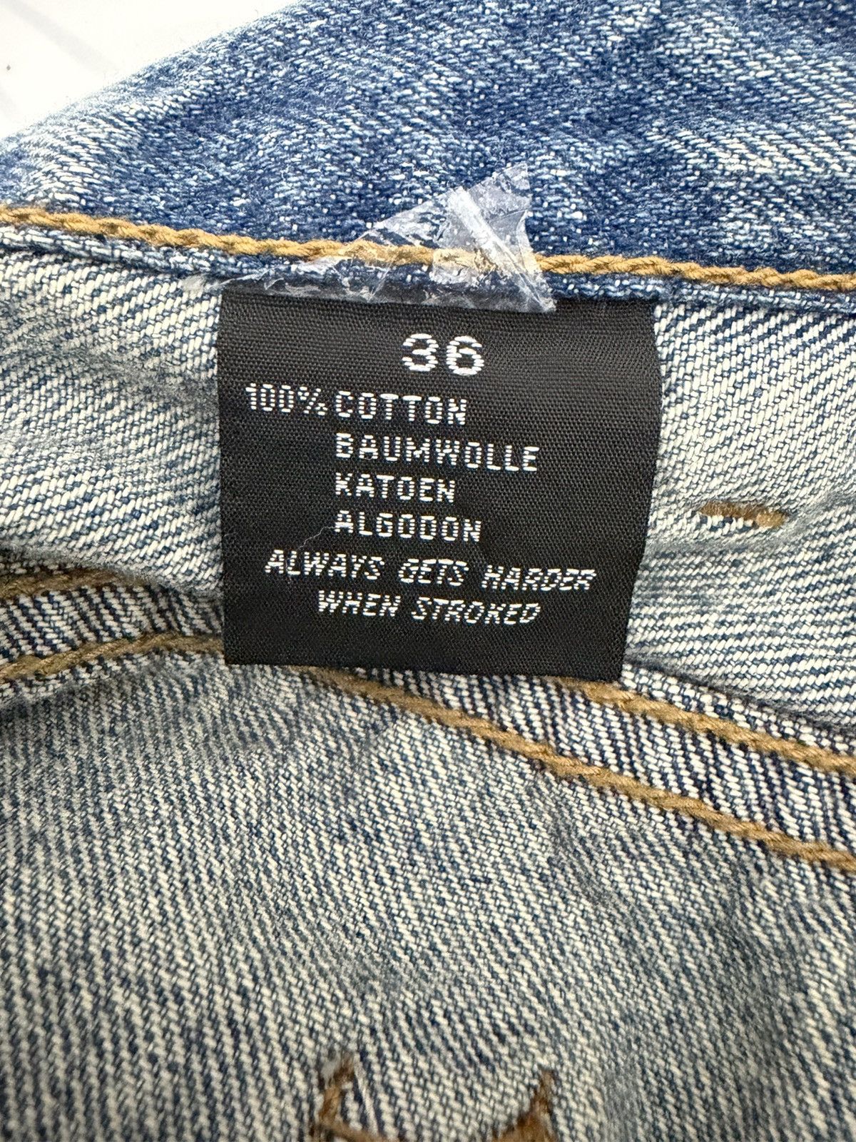 Tribal Streetwear Y2K 🔥 TRIBAL FADE BLUE WASHED BAGGY LOOSE DENIM JEANS Size US 38 / EU 54 - 9 Thumbnail