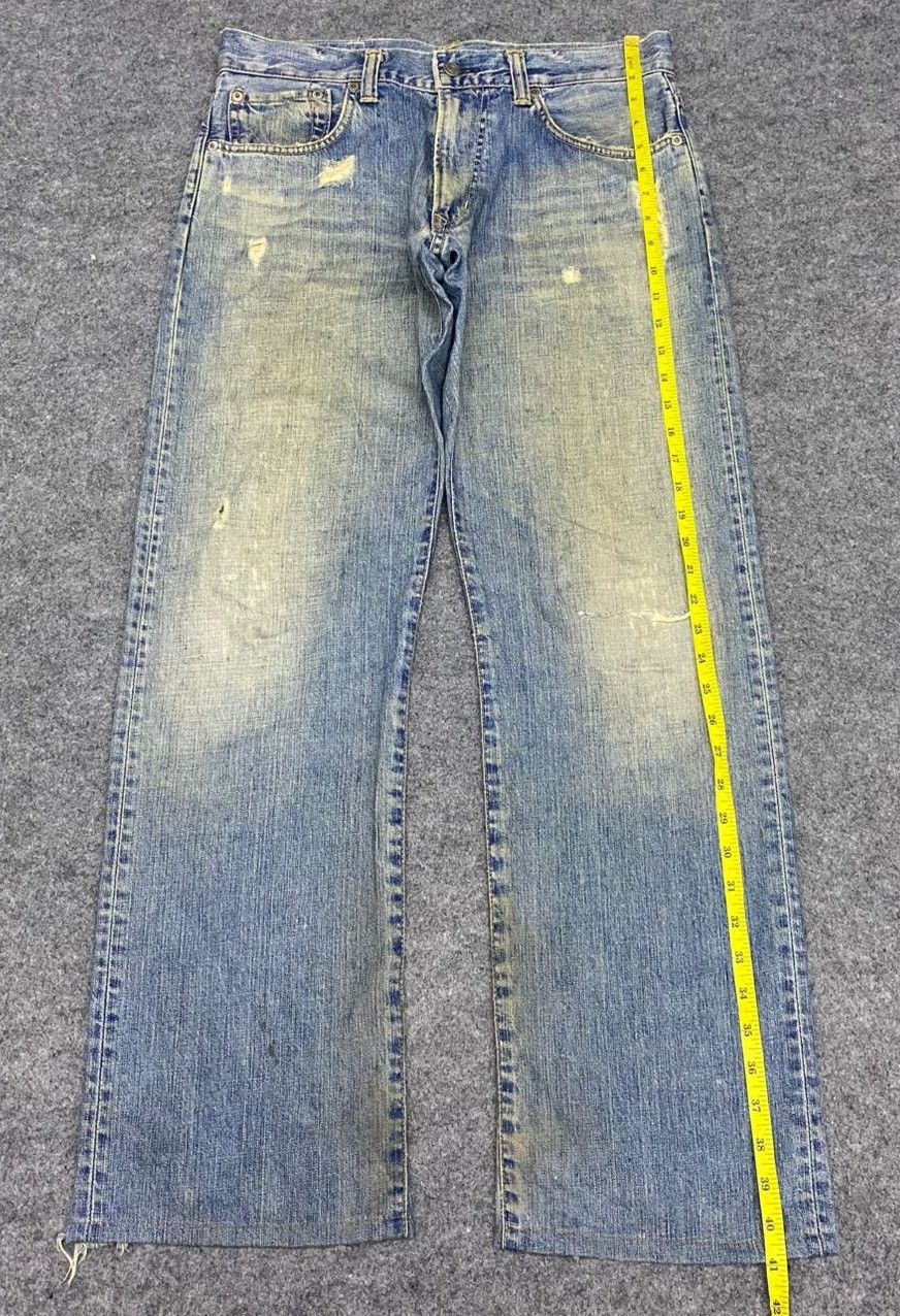 If Six Was Nine Vintage Edwin 504 Distressed Denim Kurt Cobain Style Size US 33 - 3 Thumbnail