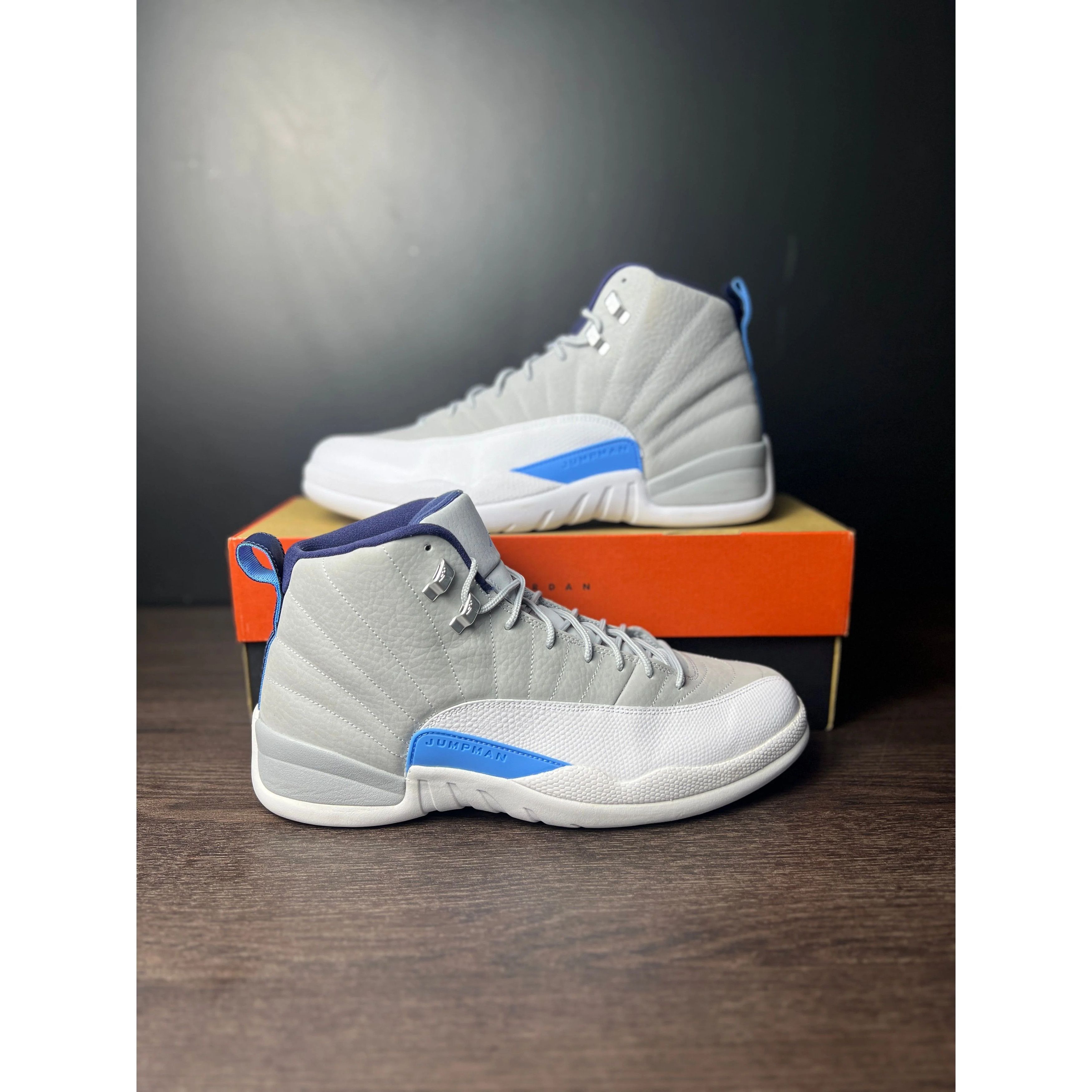 Jordan Brand Air Jordan 12 Retro "Grey University Blue" **PRE-OWNED** Size US 13 / EU 46 - 1 Thumbnail