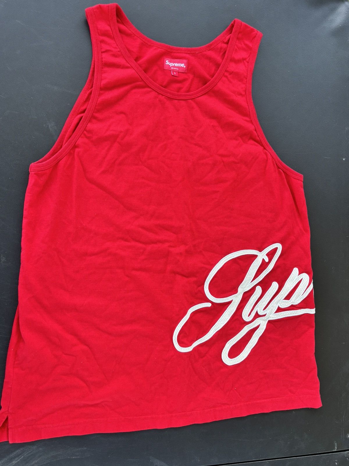 Supreme Supreme Mesh Script Tank top | Grailed