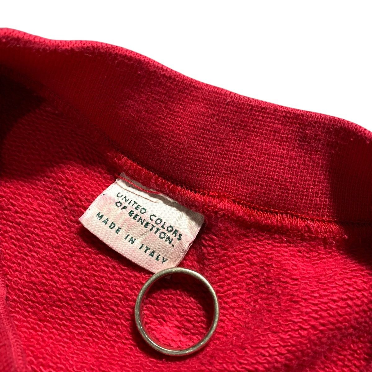 Benetton Vintage 90s Benetton Red Sweetshirt Size US L / EU 52-54 / 3 - 4 Thumbnail