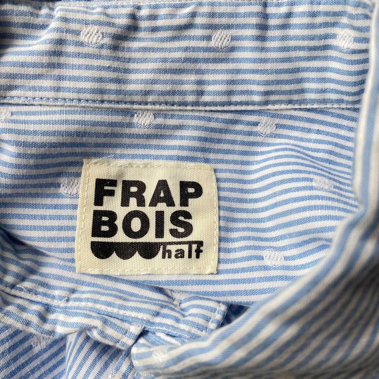 Frapbois FRAPBOIS Light Blue Stripe Polka Dot Shirt Size M / US 6-8 / IT 42-44 - 12 Thumbnail