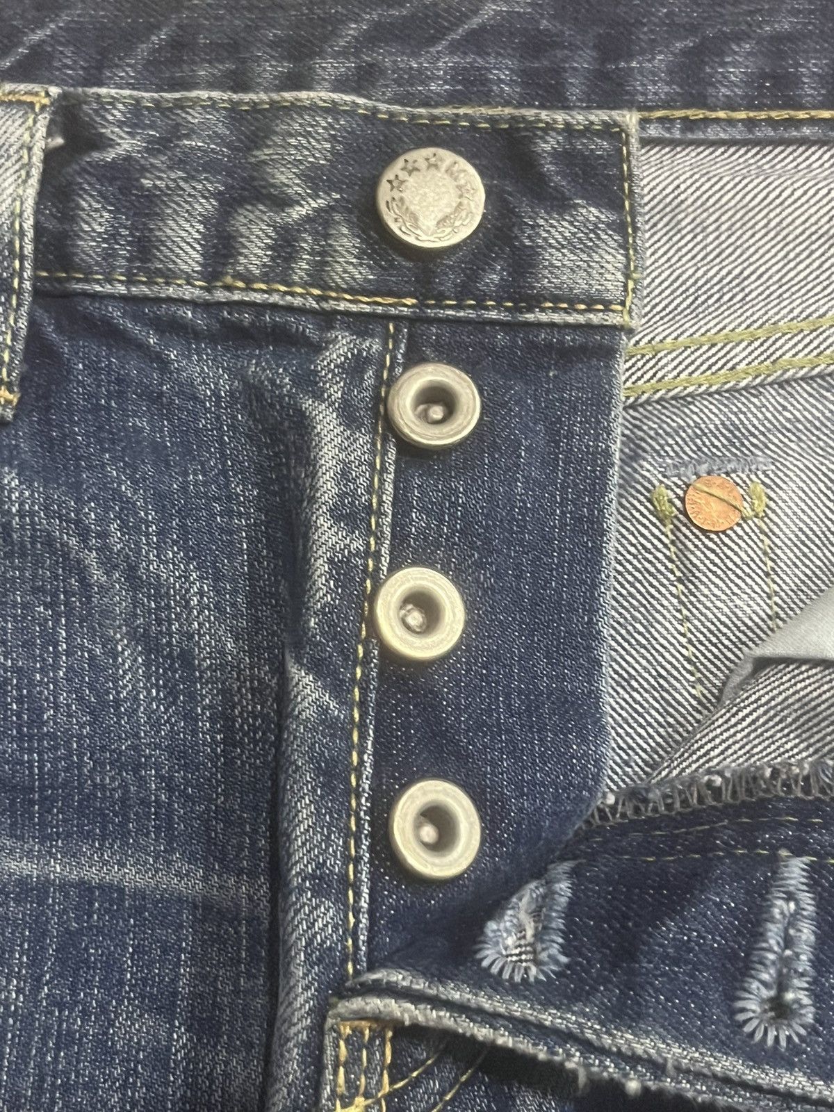 Undercover Vintage Japan Macphee Grunge Sashiko Destroy Blue Jeans Size US 30 / EU 46 - 6 Thumbnail