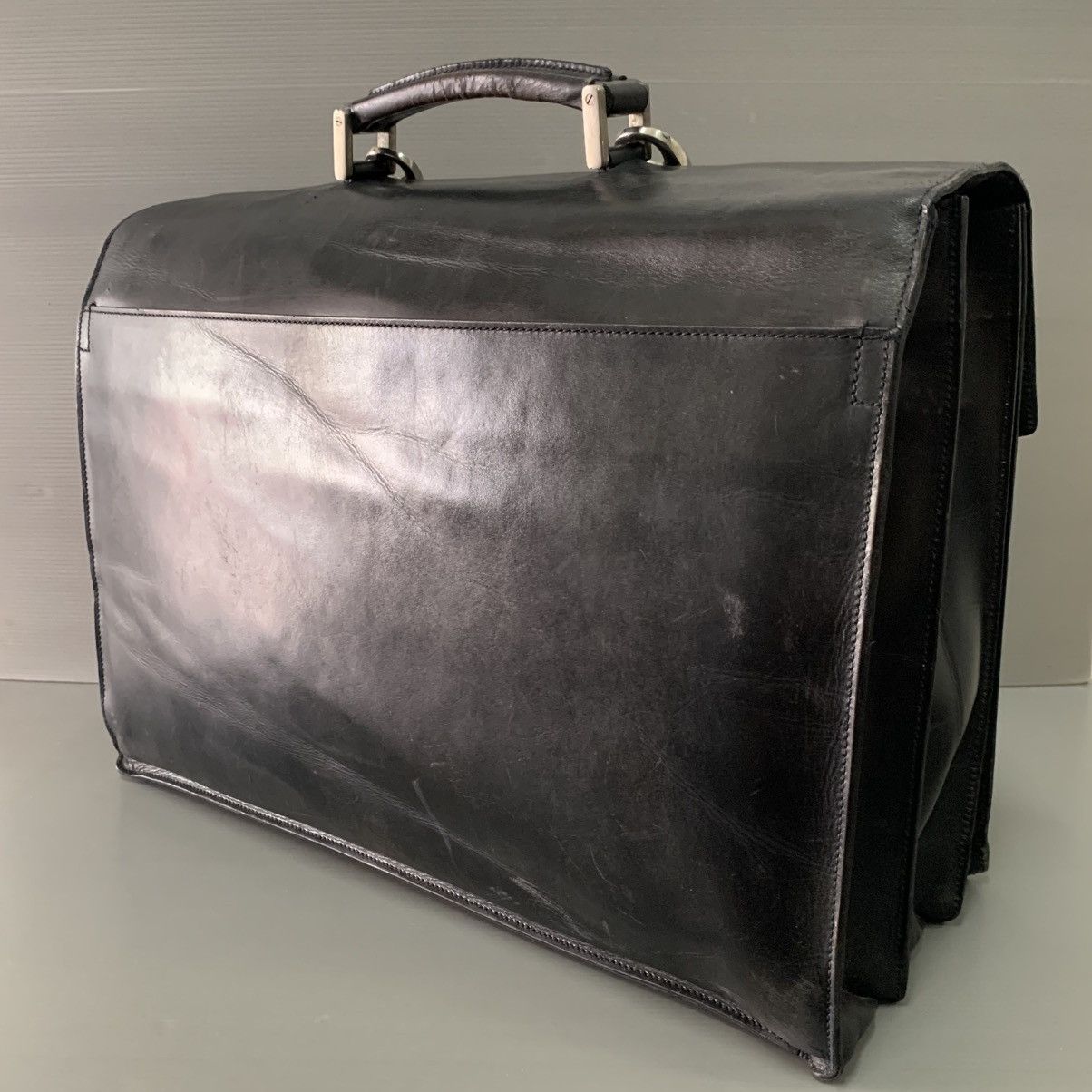 Prada Prada Vintage Leather Briefcase Bag Size ONE SIZE - 2 Thumbnail