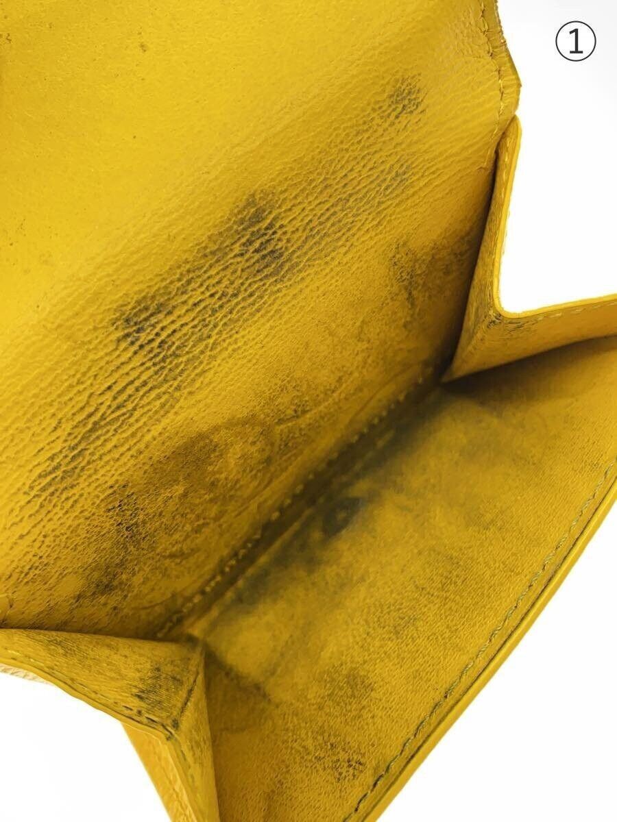Balenciaga Balenciaga Leather Tri-Fold Wallet Yellow Size ONE SIZE - 5 Thumbnail