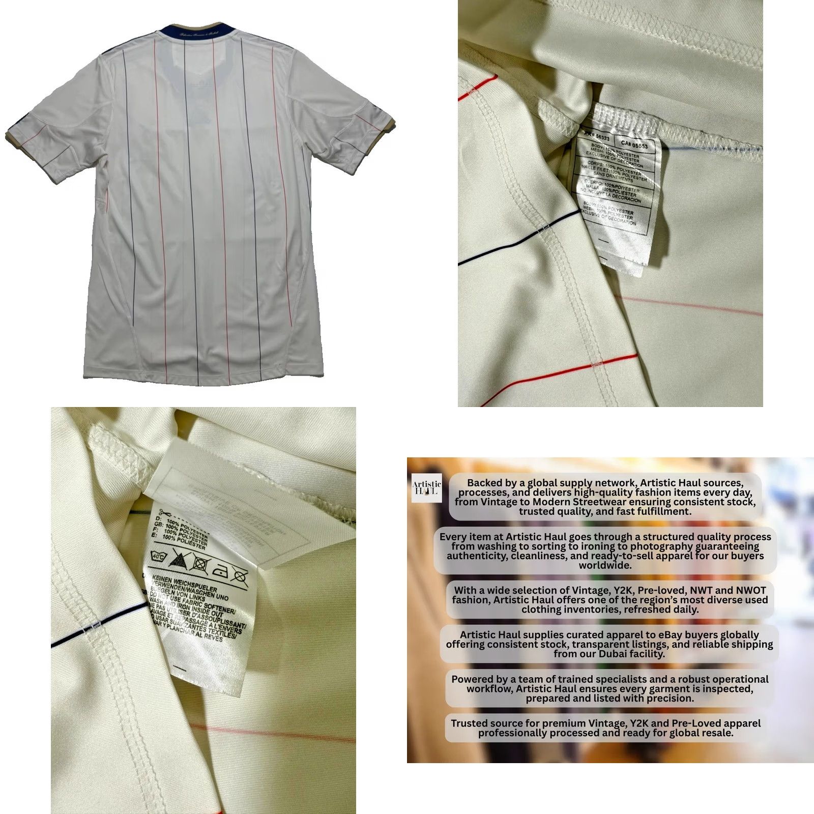 Adidas Adidas France World Cup Jersey | Men's Polo | Size: S | White Jersey Short Sleeve Soccer Shirt - Adidas Soccer Size US S / EU 44-46 / 1 - 9 Thumbnail