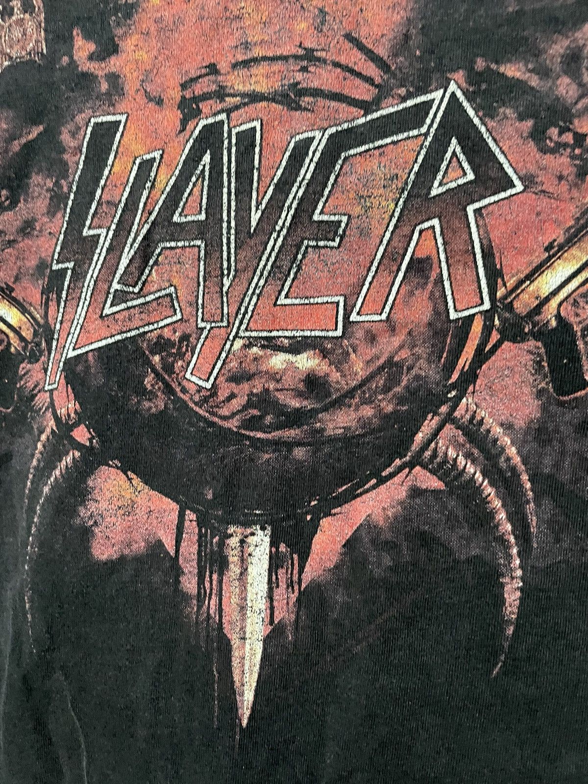Band Tees × Slayer × Vintage Slayer World Tour 2010 Tee Vintage Rock Metal T-Shirt Size US XL / EU 56 / 4 - 6 Thumbnail