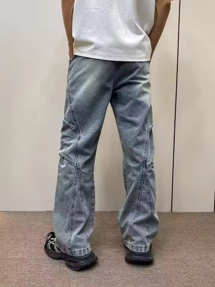 Japanese Brand Geometric Multi-Panel Denim Pant Size US 26 / EU 42 - 5 Thumbnail