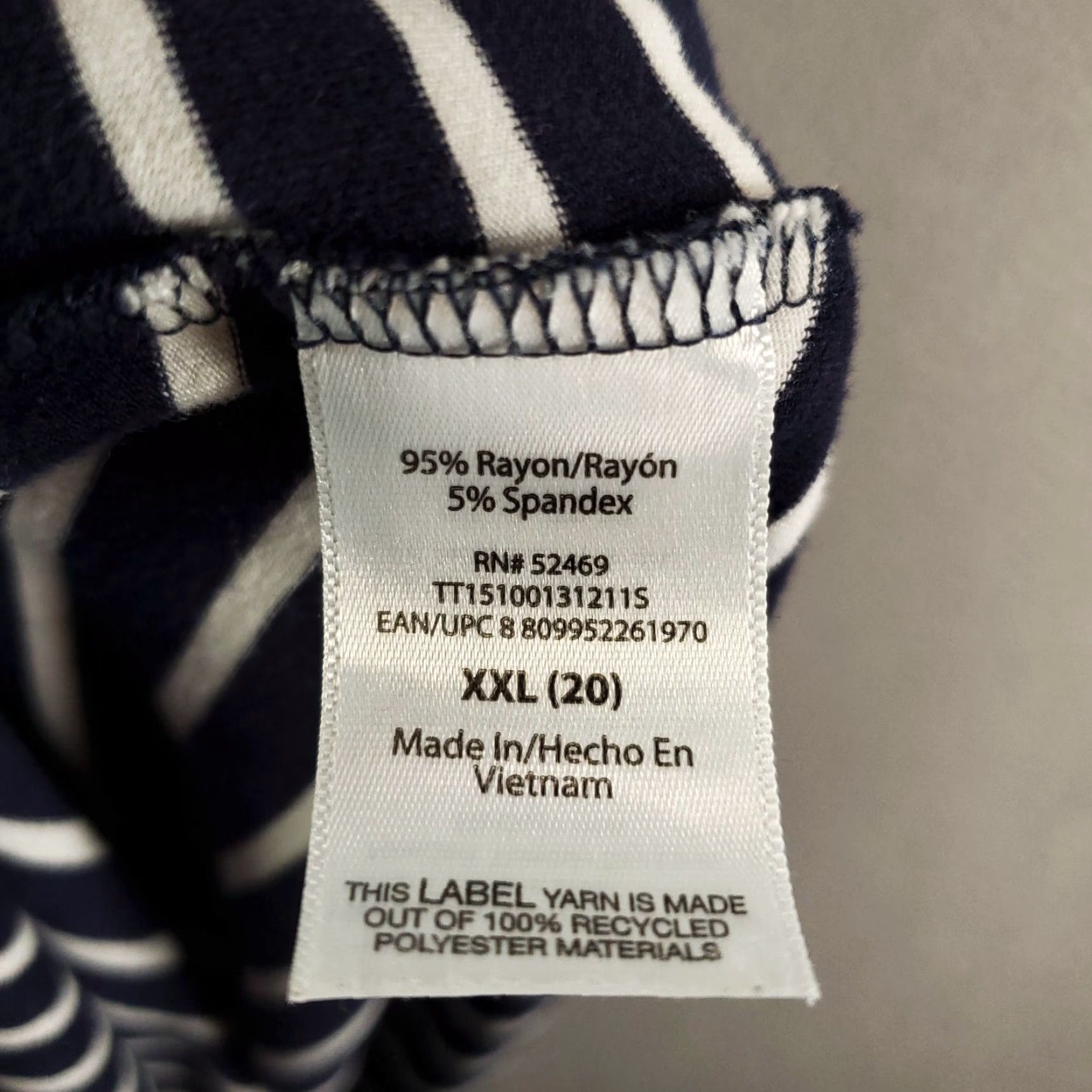 Vintage Womens Time And Tru Maxi Dress 2XL Belted Striped Blue White Longline Size XXL / US 16-18 / IT 52-54 - 6 Thumbnail
