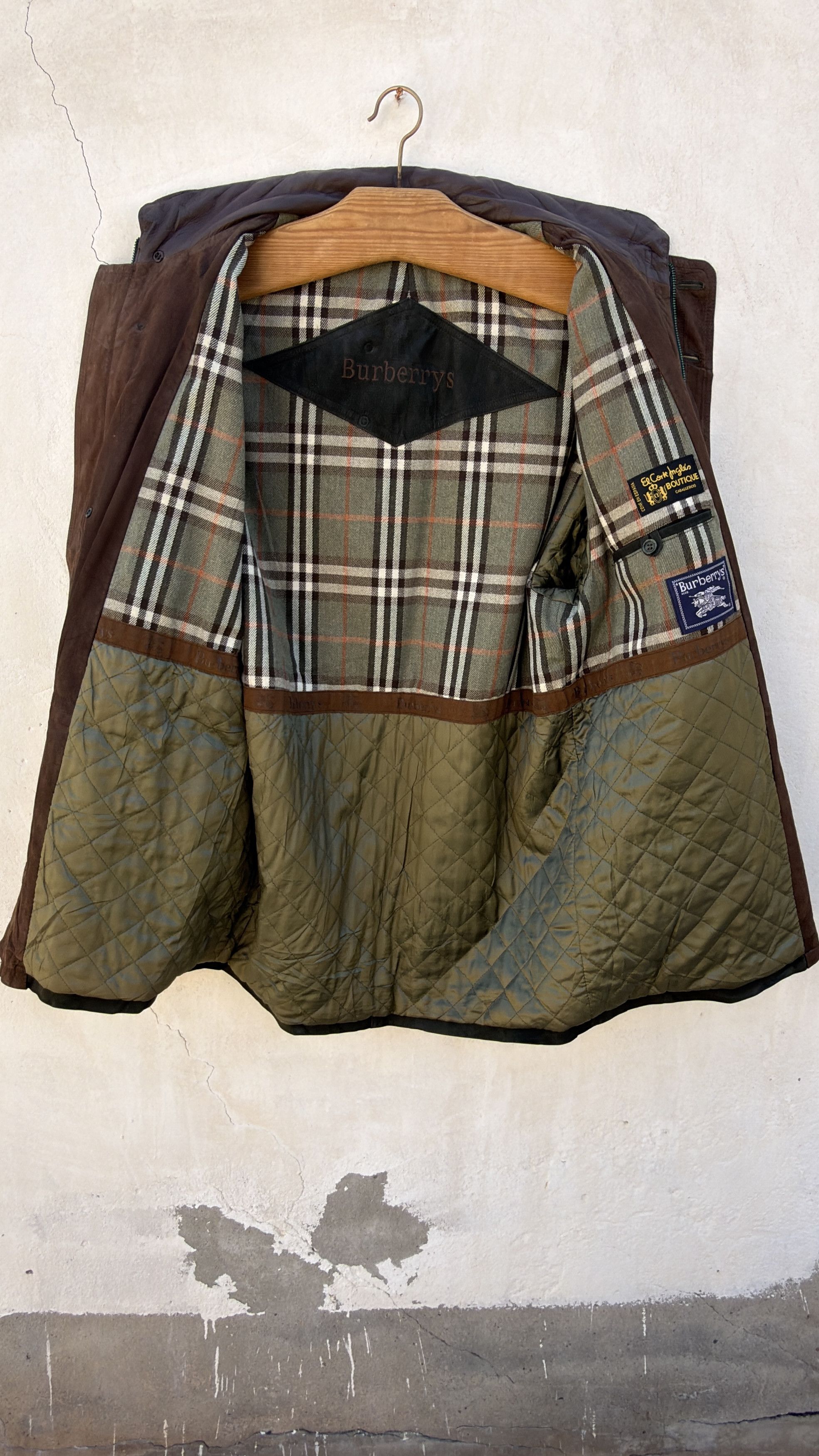 Burberry 🔥 Burberrys down jacket leather parka western Size US L / EU 52-54 / 3 - 6 Thumbnail