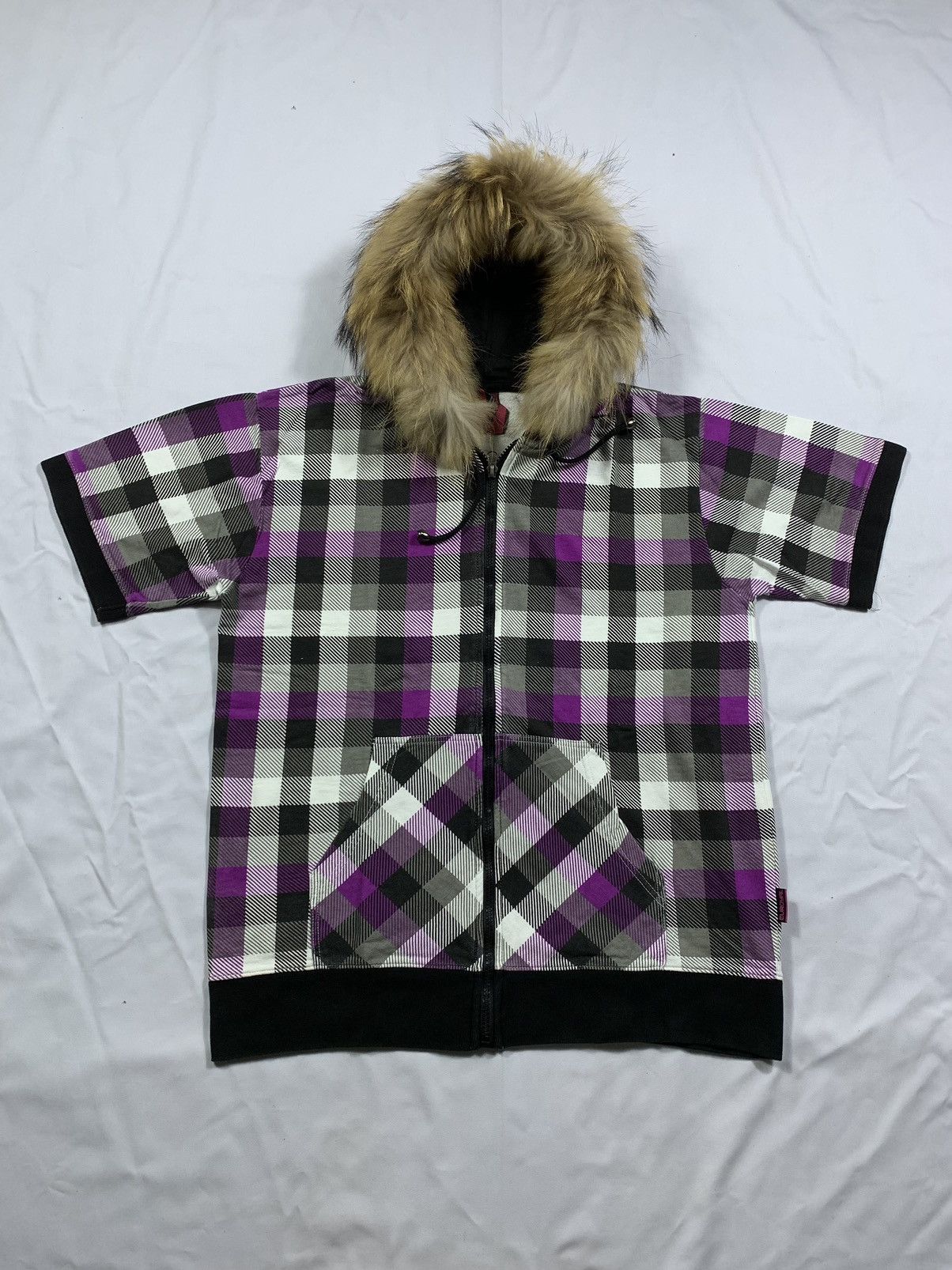 If Six Was Nine × Japanese Brand × Le Grande Bleu (L.G.B.) Japanese Euroyal Tartan Zip Fur Hoodie Size US L / EU 52-54 / 3 - 1 Thumbnail