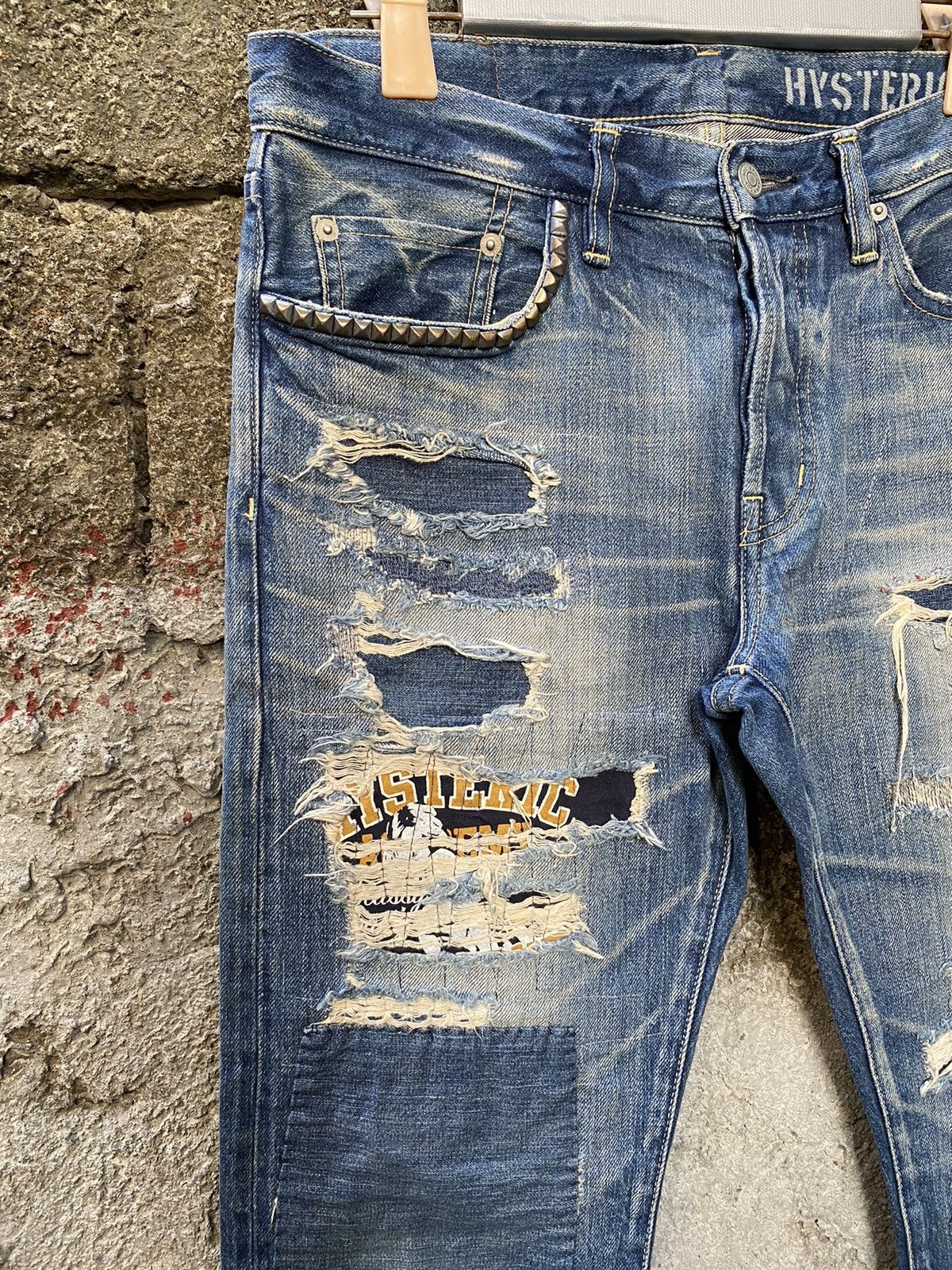 Hysteric Glamour Ripped Selvedge Jeans Size US 30 / EU 46 - 3 Thumbnail