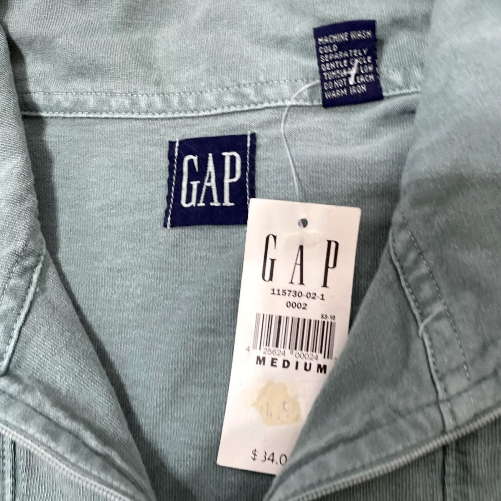 Gap GAP Quarter Zip Sweater Men L Aqua Blue Green Teal 1/4 Zip New Casual Preppy Navy? Size US L / EU 52-54 / 3 - 7 Thumbnail