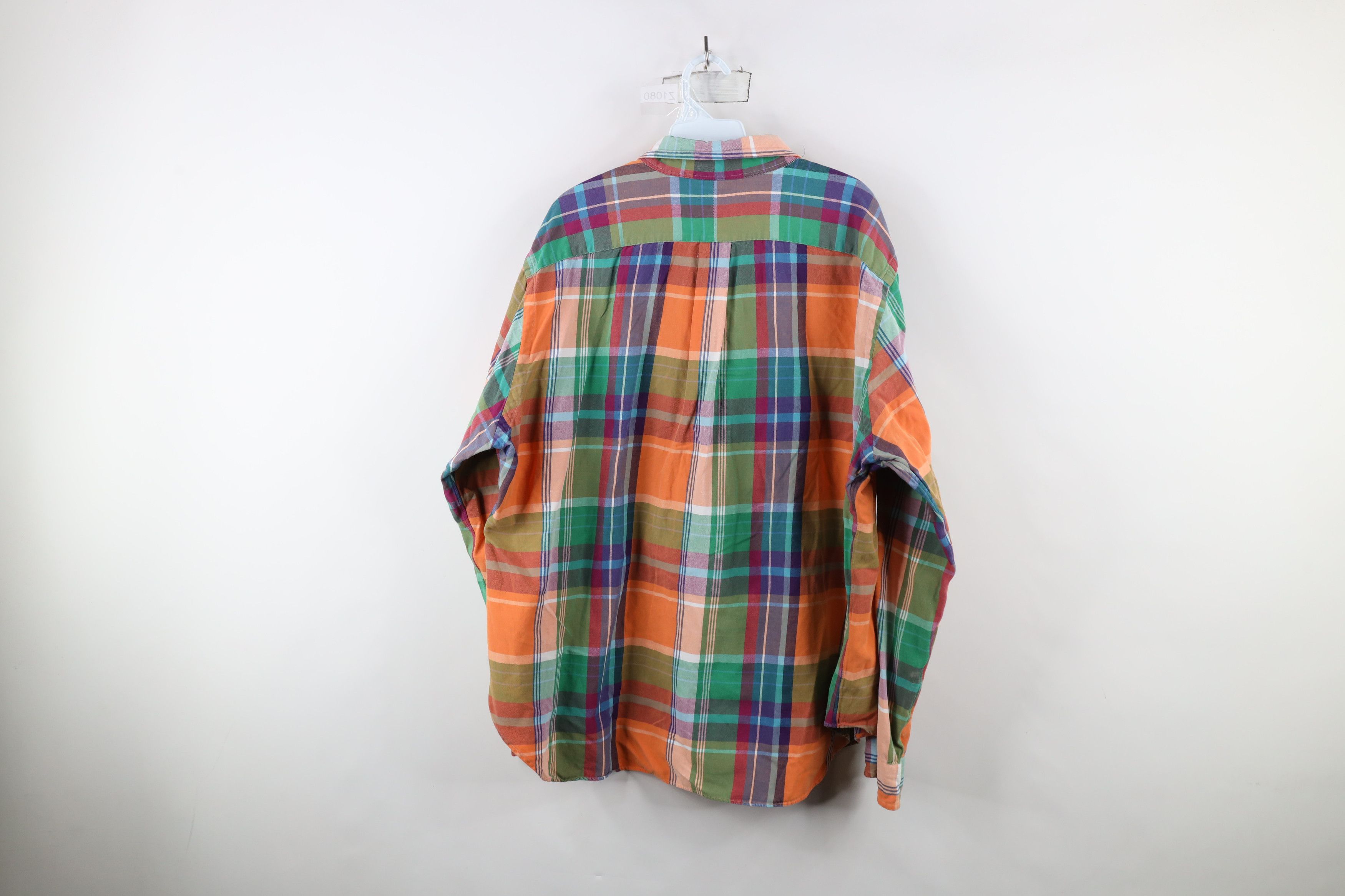 Ralph Lauren × Vintage Vintage 90s Ralph Lauren Rainbow Plaid Button Down Shirt Size US XXL / EU 58 / 5 - 12 Thumbnail