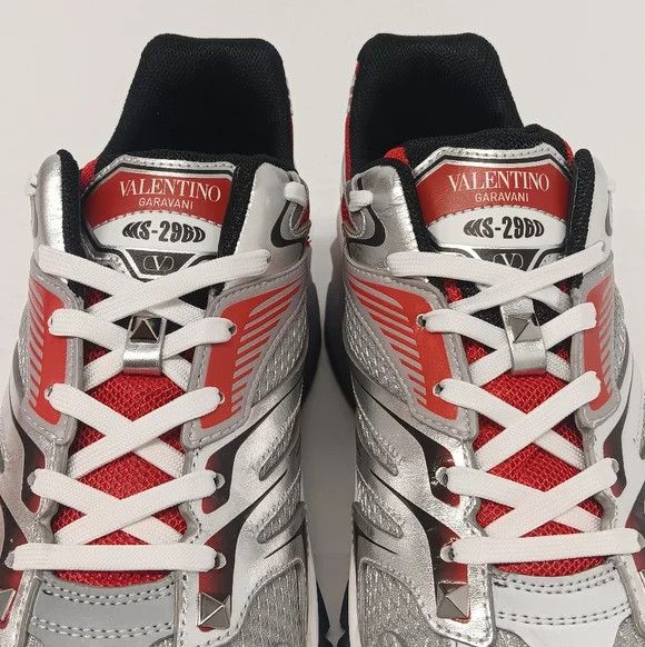 Valentino Valentino Ms2960 Studded Mesh Runner Sneakers - EU43 US10 Size US 10 / EU 43 - 9 Thumbnail