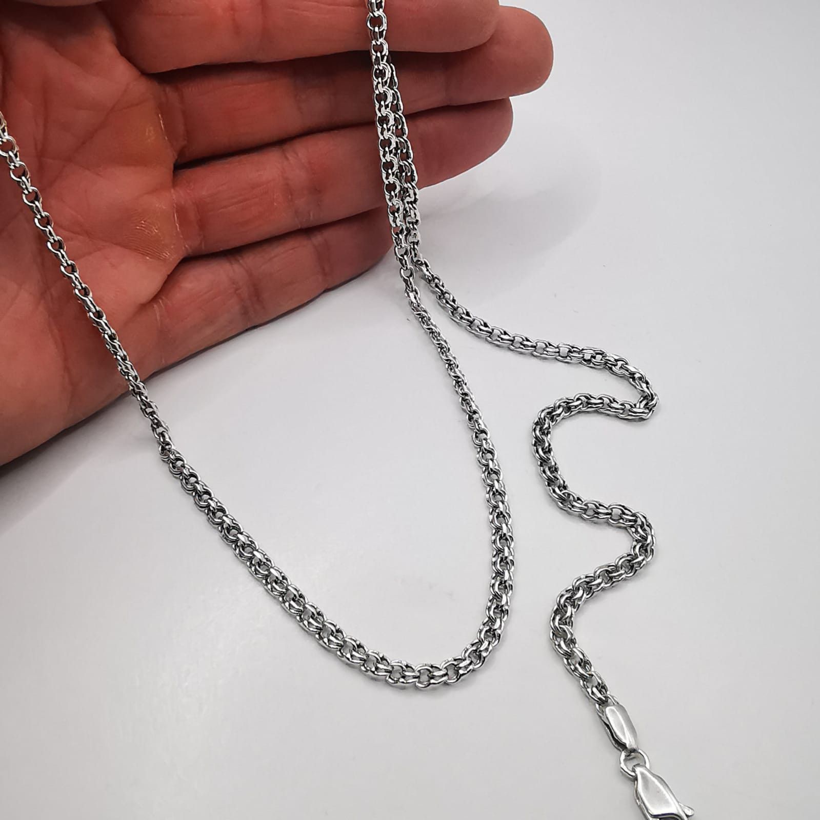 Sterling Silver Vintage Chain,925 Sterling Silver,Signed ,Handmade 20,31g Size ONE SIZE - 3 Thumbnail