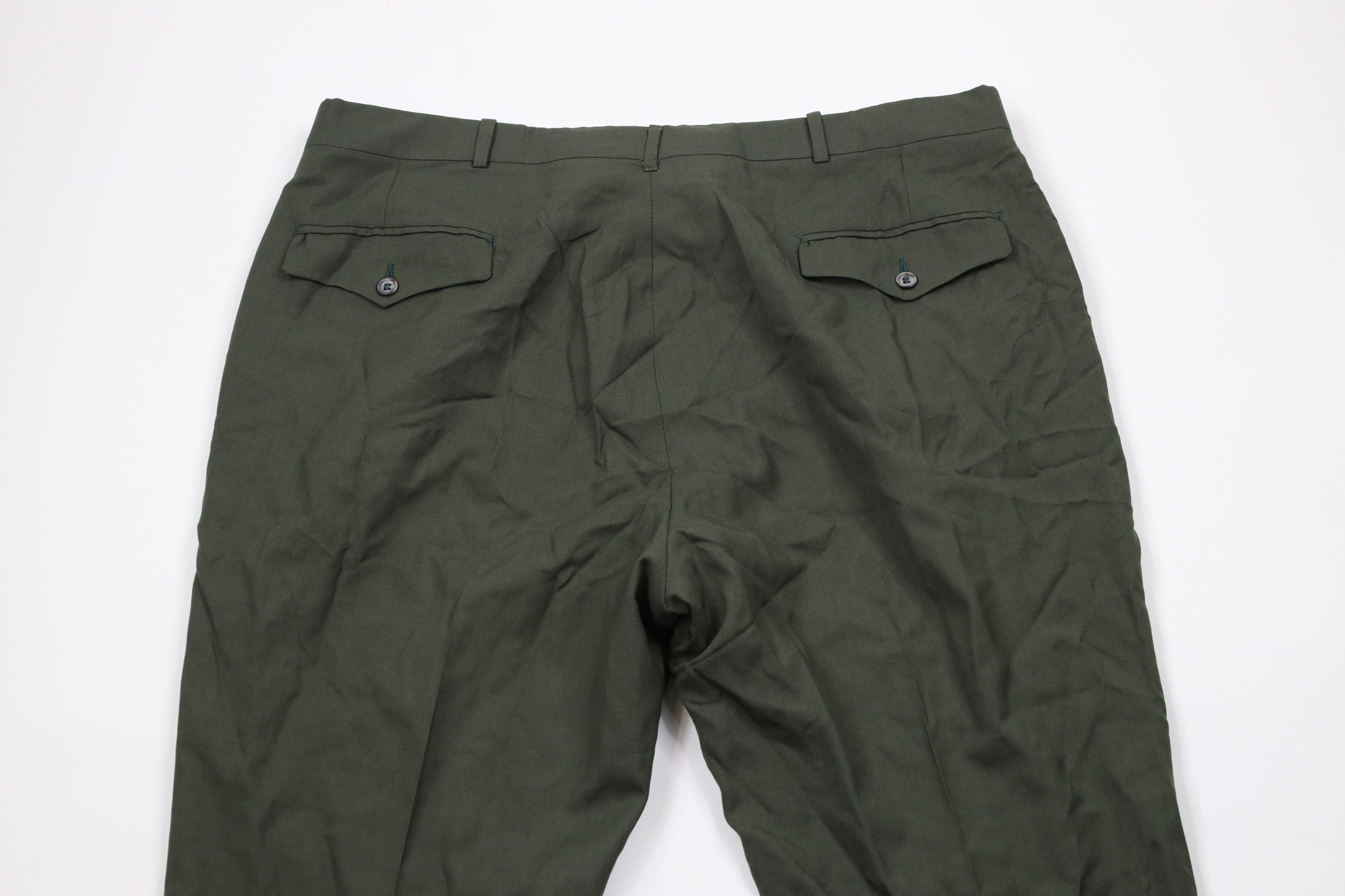 Vintage Vintage 70s Streetwear Wide Leg Chino Pants Green USA Size US 38 / EU 54 - 7 Thumbnail