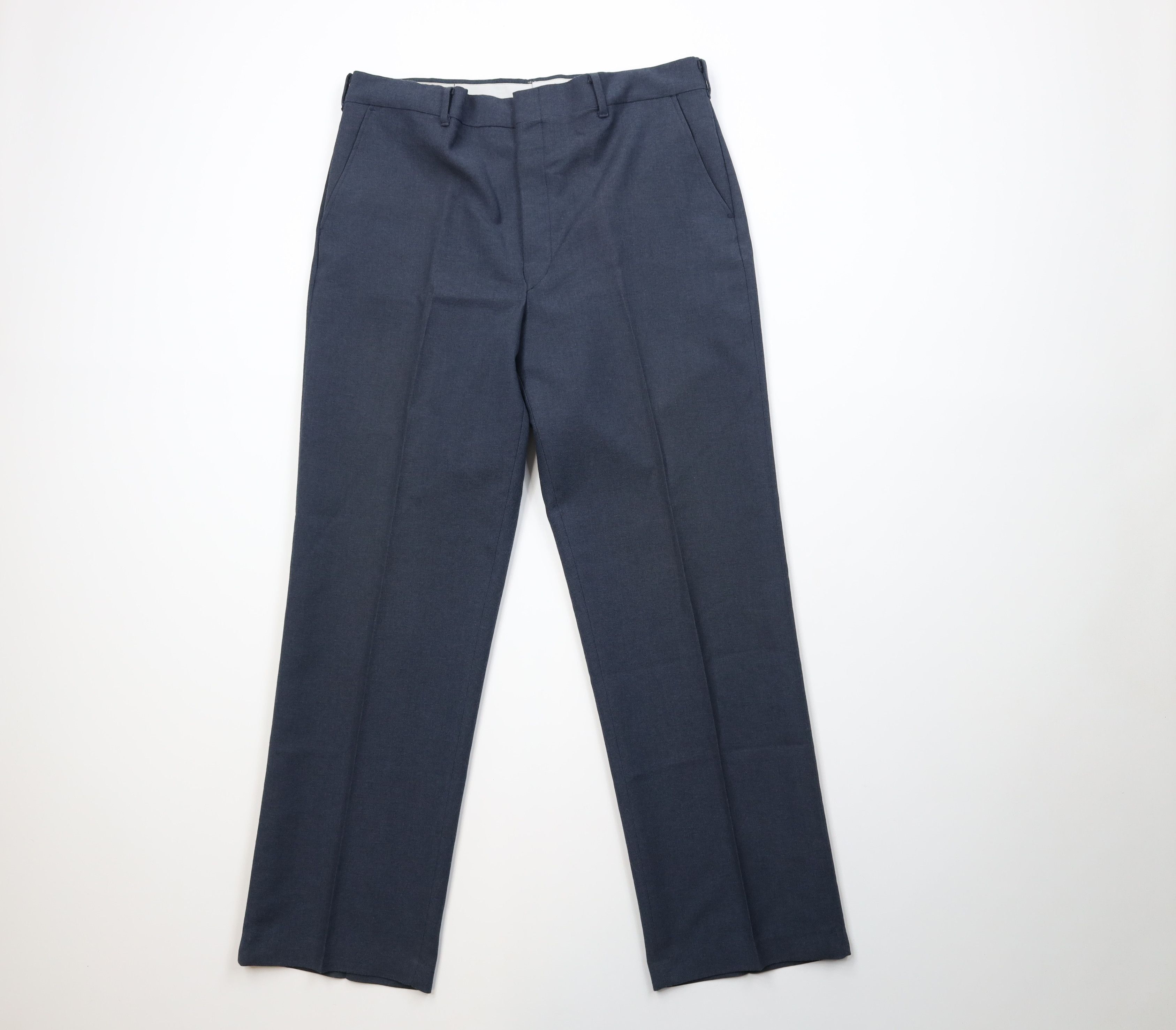 Vintage Vintage 70s Streetwear Wool Blend Wide Leg Chino Pants USA Size US 36 / EU 52 - 1 Thumbnail