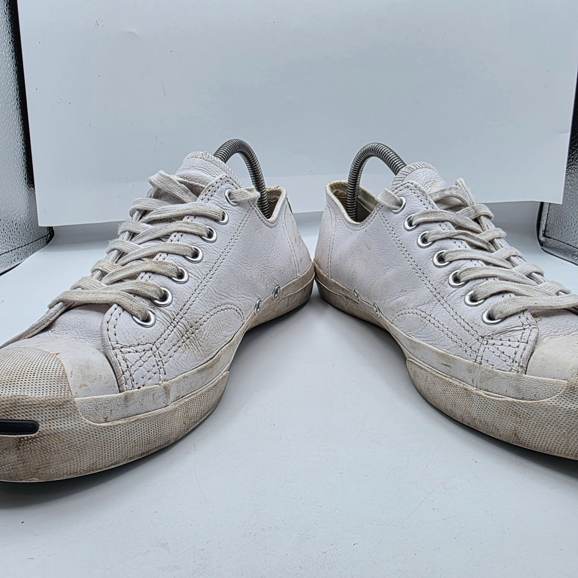 Converse Converse Jack Purcell Mens Size 8.5 White Shoes Leather Casu Size US 8.5 / EU 41-42 - 3 Thumbnail