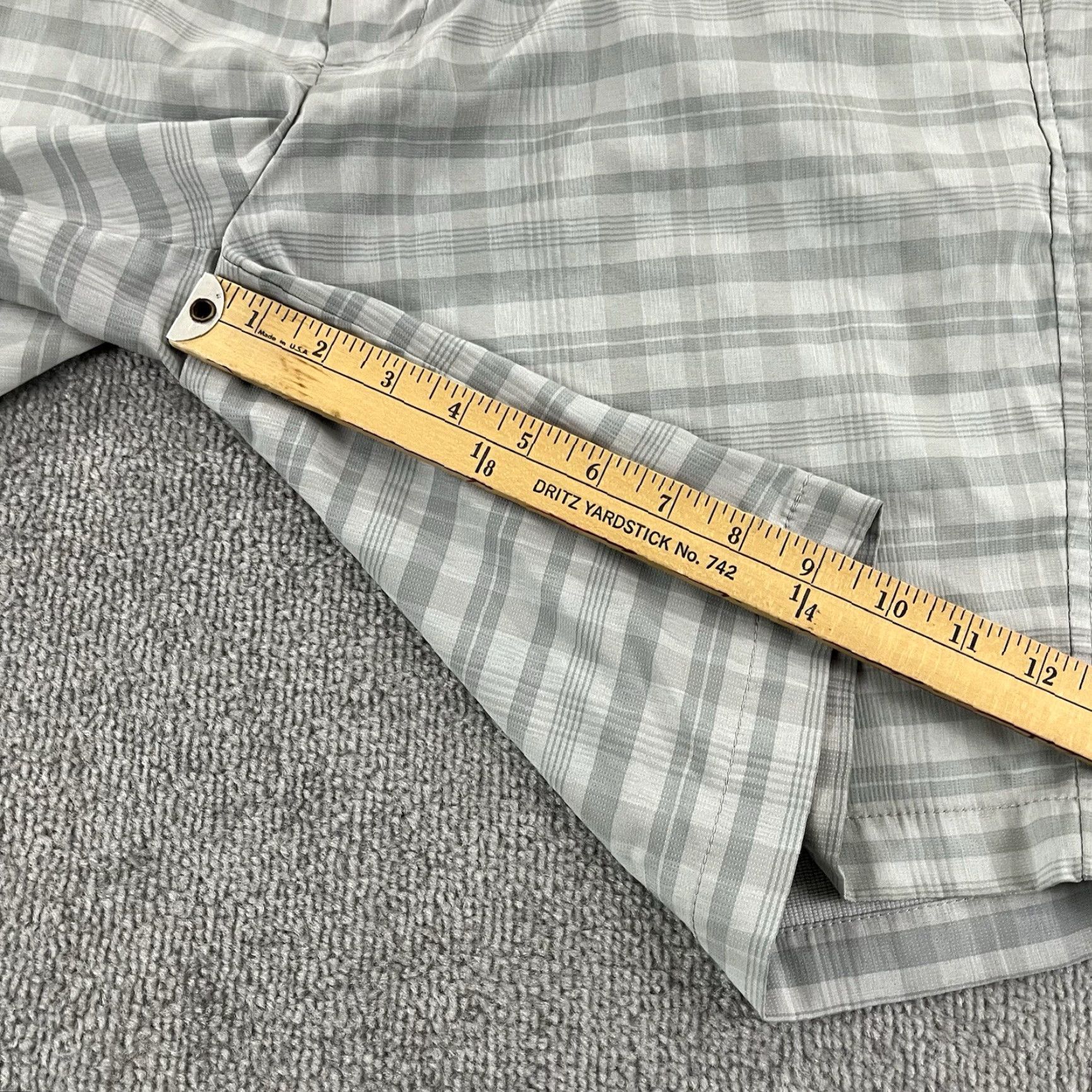 Footjoy FootJoy Mens Shorts 34 Gray Plaid Golf Stretch Performance Chino 9in Inseam 5-Pocket Brand Logo Breathable Casual Sports Mens Size US 34 / EU 50 - 5 Thumbnail