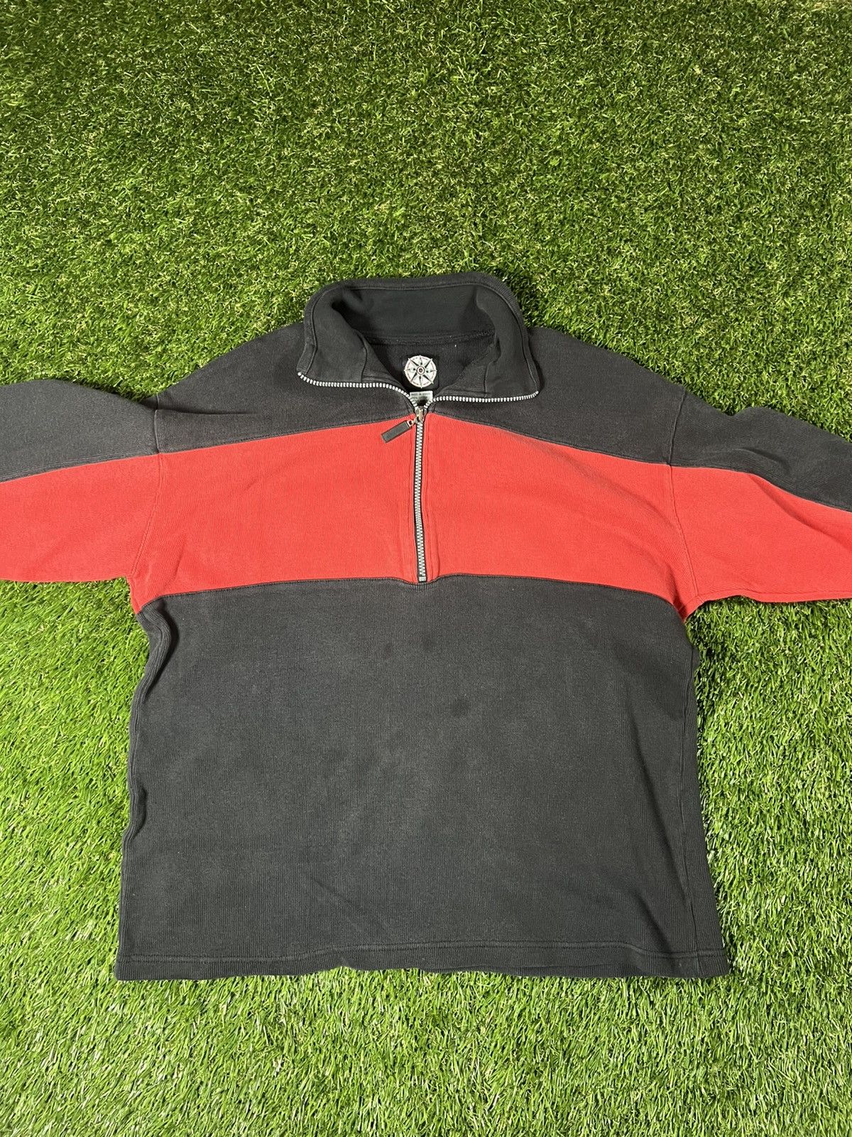 Marlboro Vintage 90s Two Toned Marlboro Thick Skater Quarter Zip Size US XL / EU 56 / 4 - 2 Thumbnail