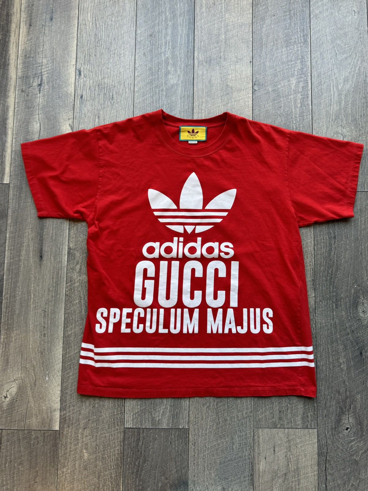 Adidas × Gucci Gucci x Adidas Logo Tee Speculum Majus Tee - Small Size US S / EU 44-46 / 1 - 1 Thumbnail