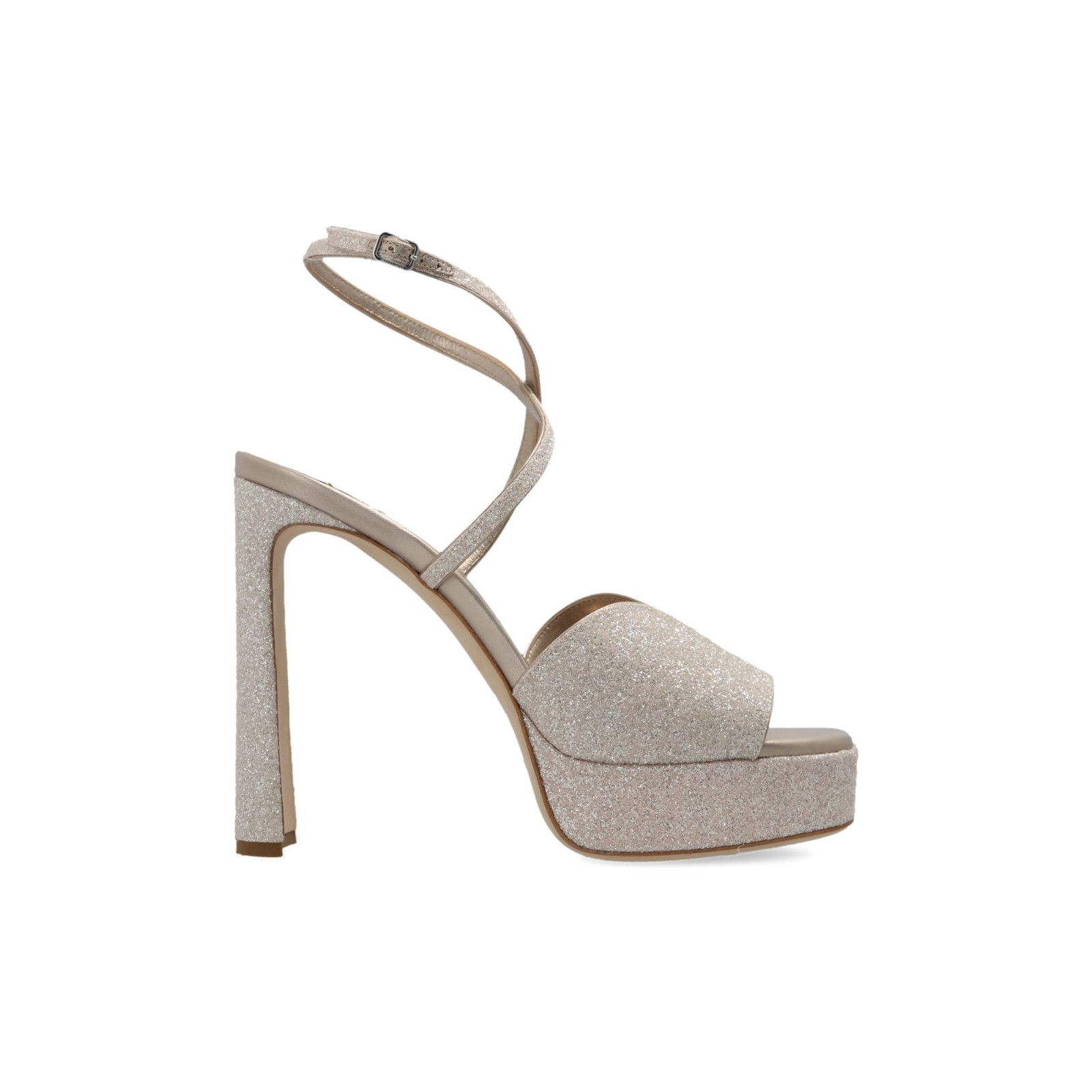 JIMMY CHOO 'Karli' Cream Platform Sandals New & Authentic (W