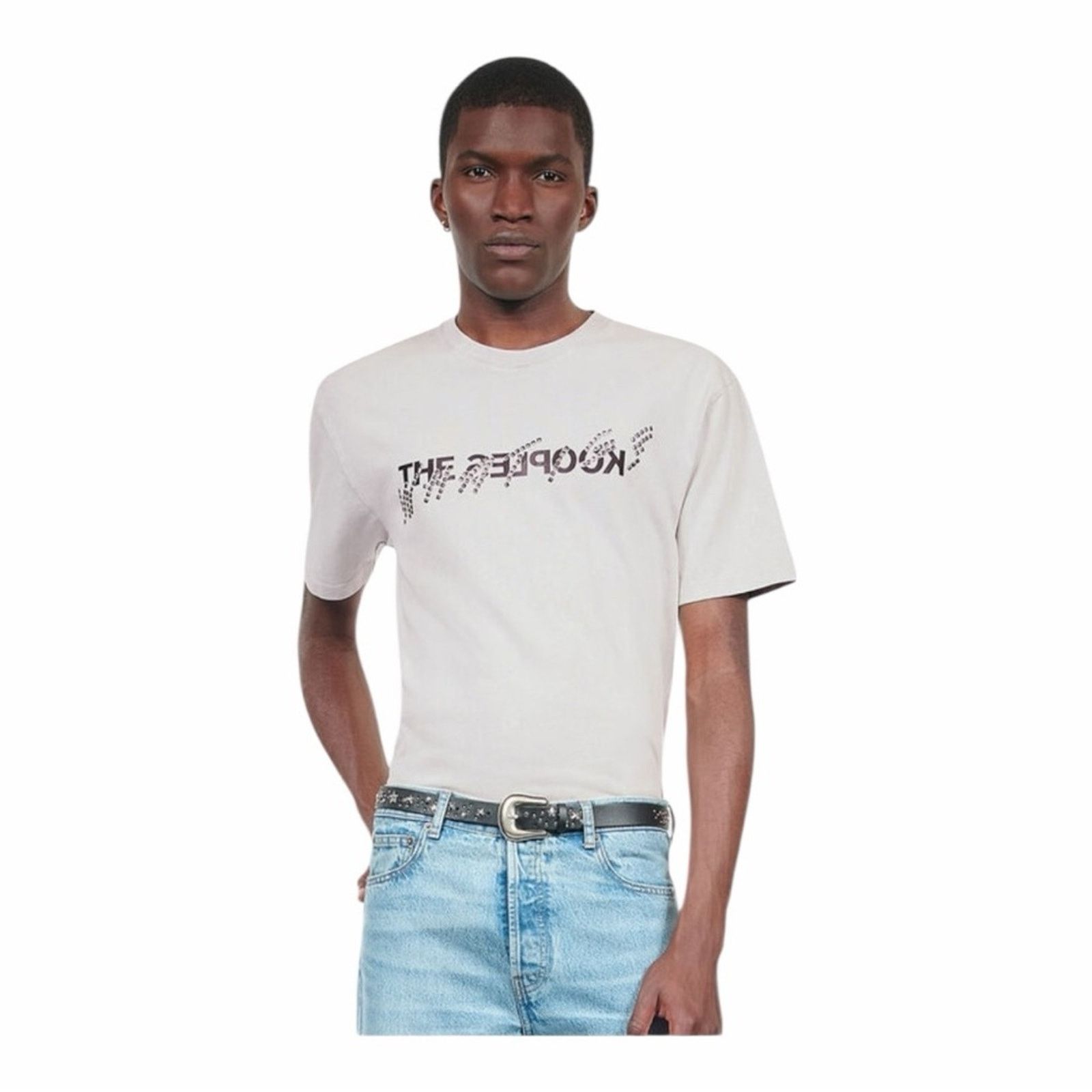 The Kooples The Kooples “What Is?” Studded Graphic T-Shirt Gray SM NWT Size US S / EU 44-46 / 1 - 1 Thumbnail