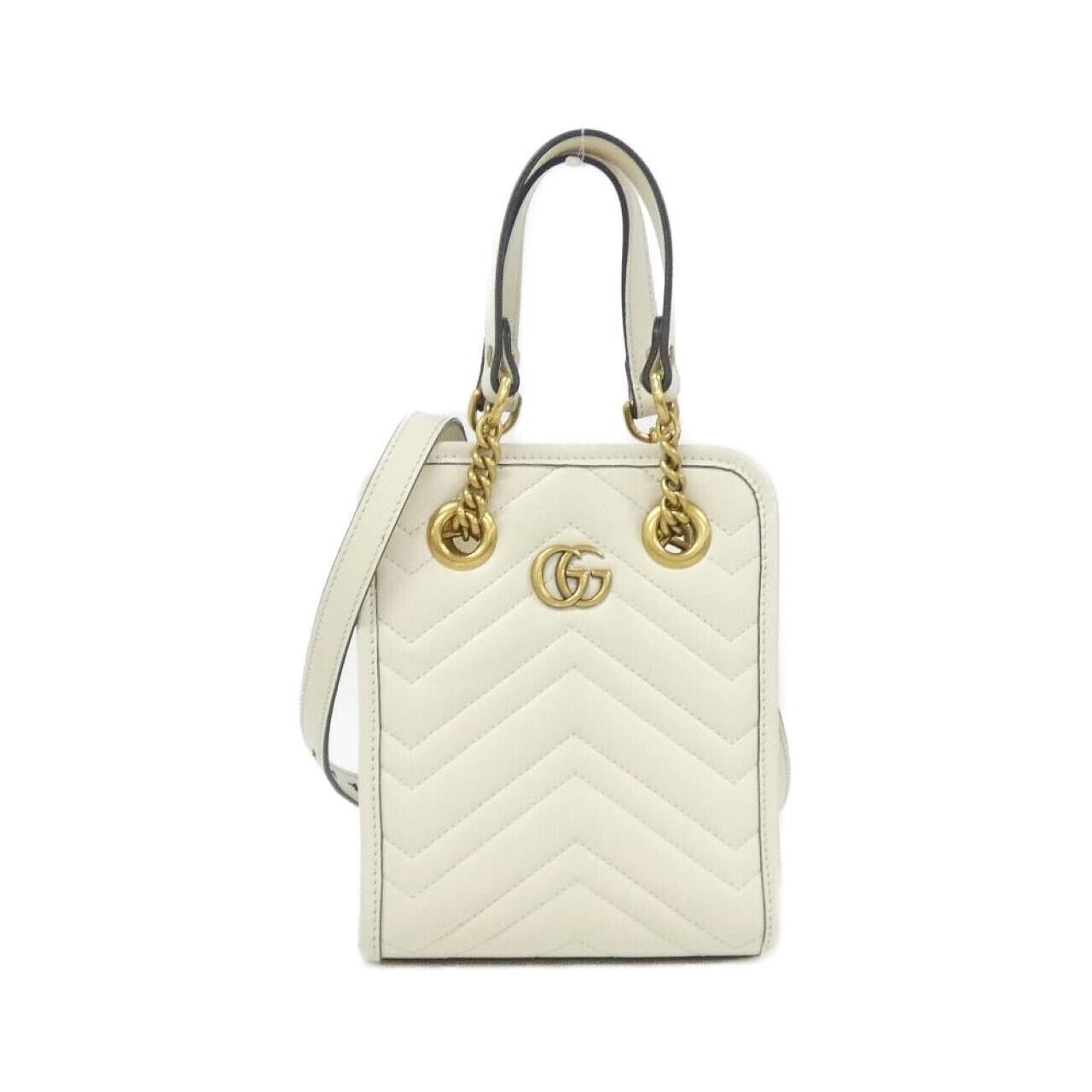Gucci Gucci Gucci GG MARMONT Quilting Chevron Leather Shoulder Bag Leather Crossbody Bag 696123 DTDHT DUTY FREE for USA Size ONE SIZE - 1 Thumbnail