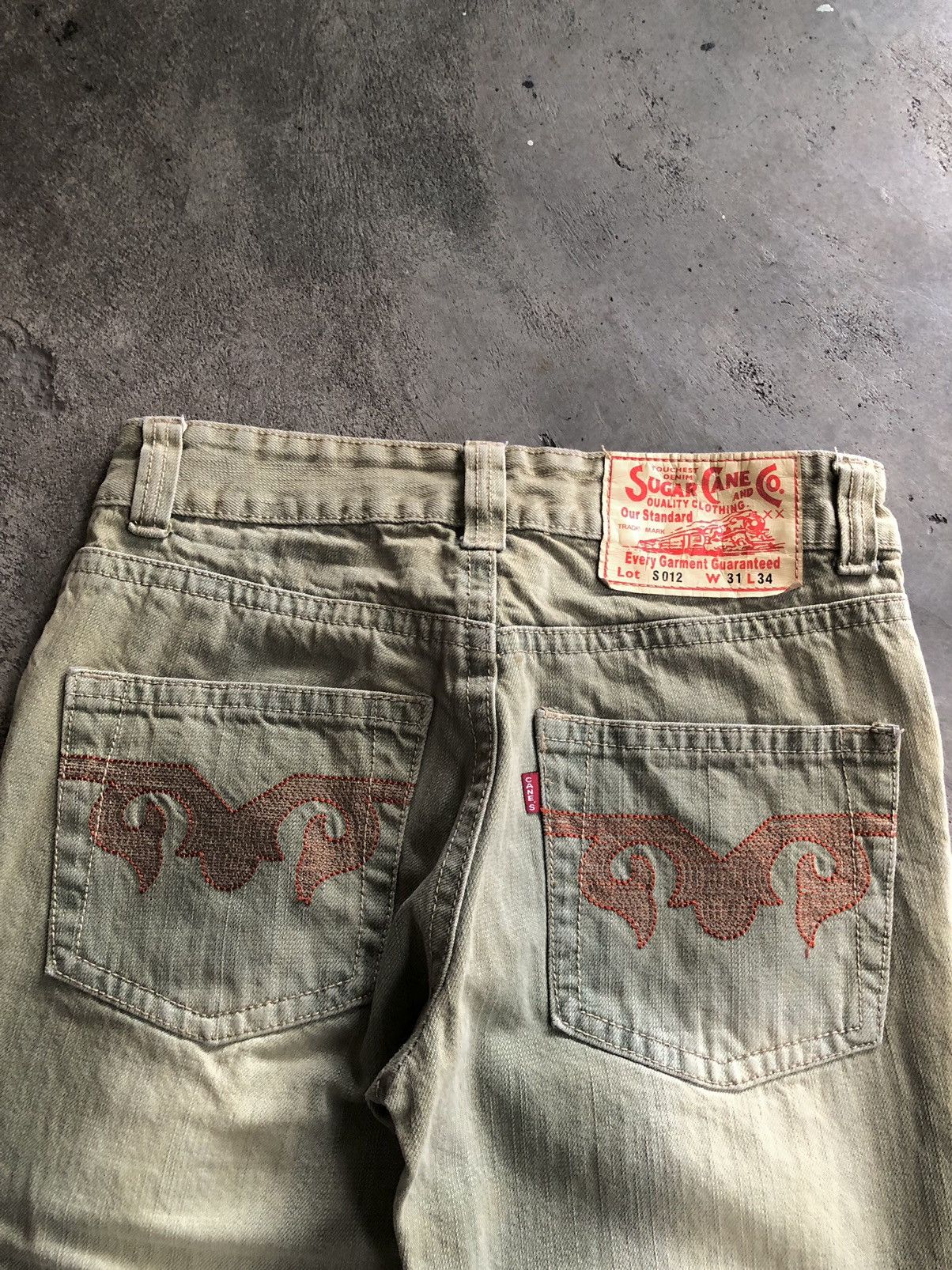 image of Vintage Sugar Cane Jeans in Green, Men's (Size 31)