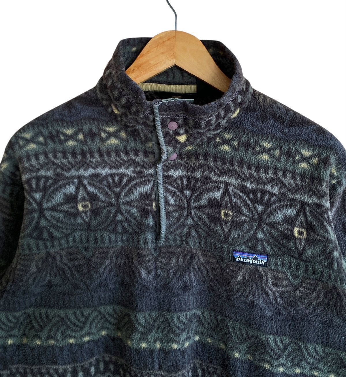 Patagonia Vintage Patagonia Synchilla Snap Button Navajo Fleece 1990s Size US S / EU 44-46 / 1 - 3 Thumbnail