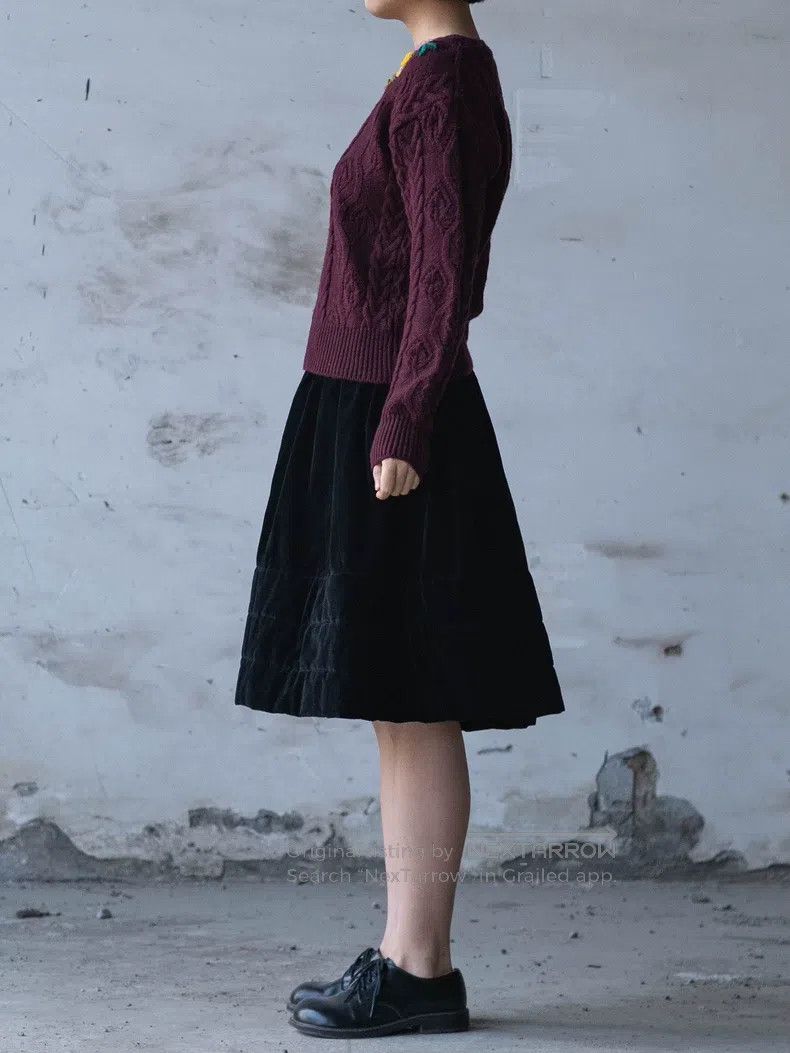 Comme des Garcons Comme Des Garcons size M Velvet Skirt Size 23" - 3 Thumbnail