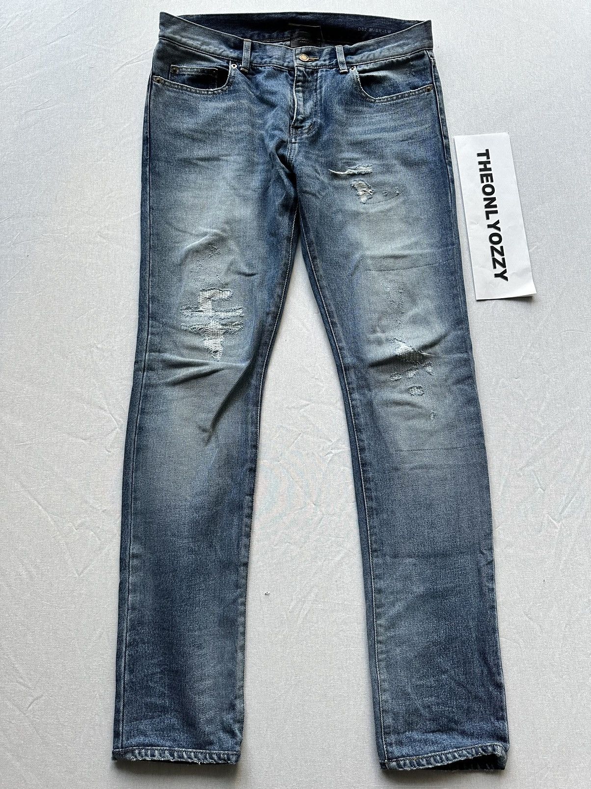 image of 2016 Saint Laurent Paris D02 Skinny Jeans Blue Size 32, Men's