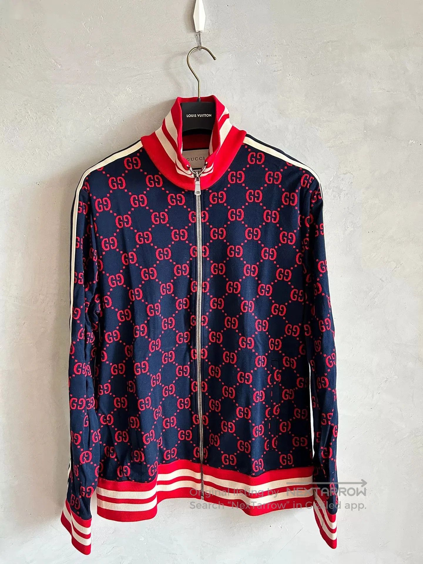 Gucci Gucci Red Logo School Jacket XL. Size US XL / EU 56 / 4 - 1 Thumbnail
