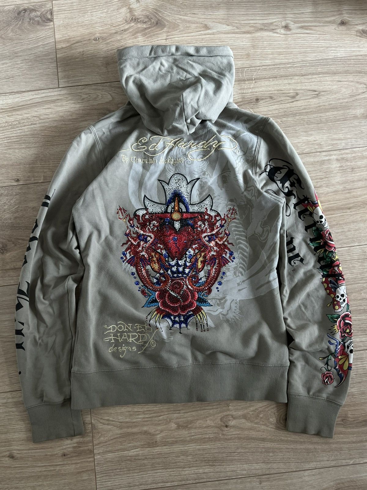 Ed Hardy Ed hardy zip hoodie y2k ed hardy crazy print Size S / US 4 / IT 40 - 4 Thumbnail