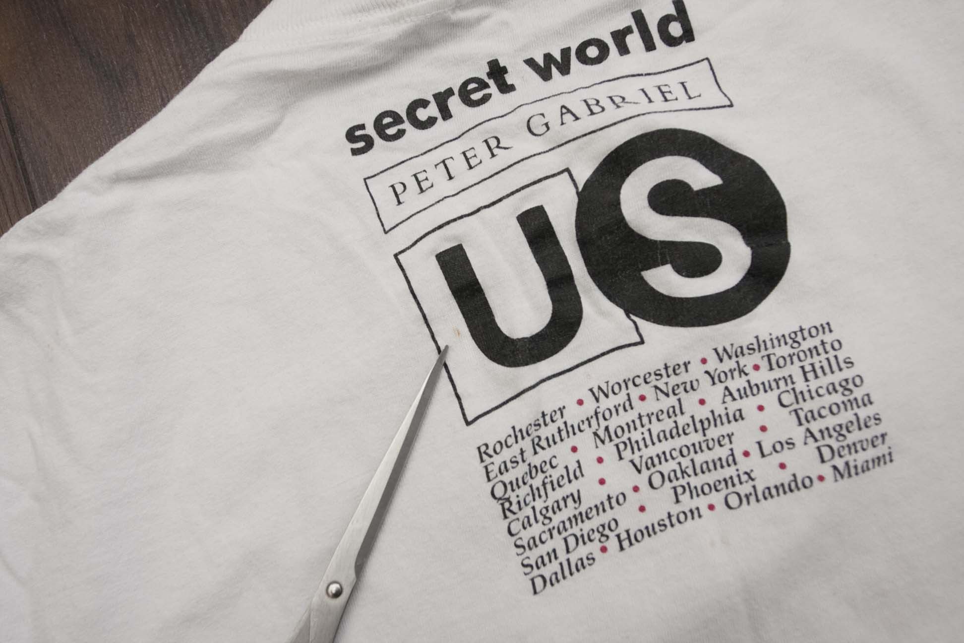 Vintage Vintage 1992 Peter Gabriel Secret World US T Shirt Size L Size US L / EU 52-54 / 3 - 3 Thumbnail