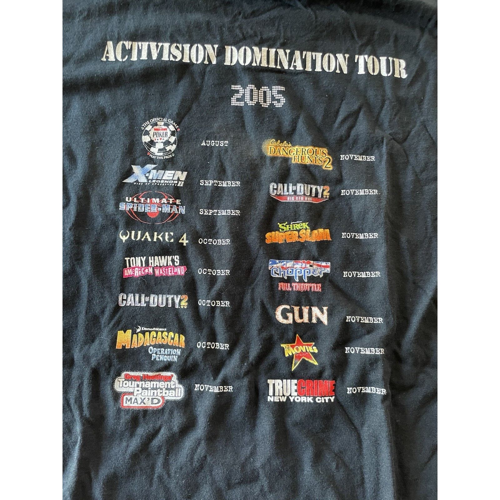 Gildan Vintage Activision Domination Tour 2005 XL Promo Shirt NEW Size US XL / EU 56 / 4 - 4 Thumbnail