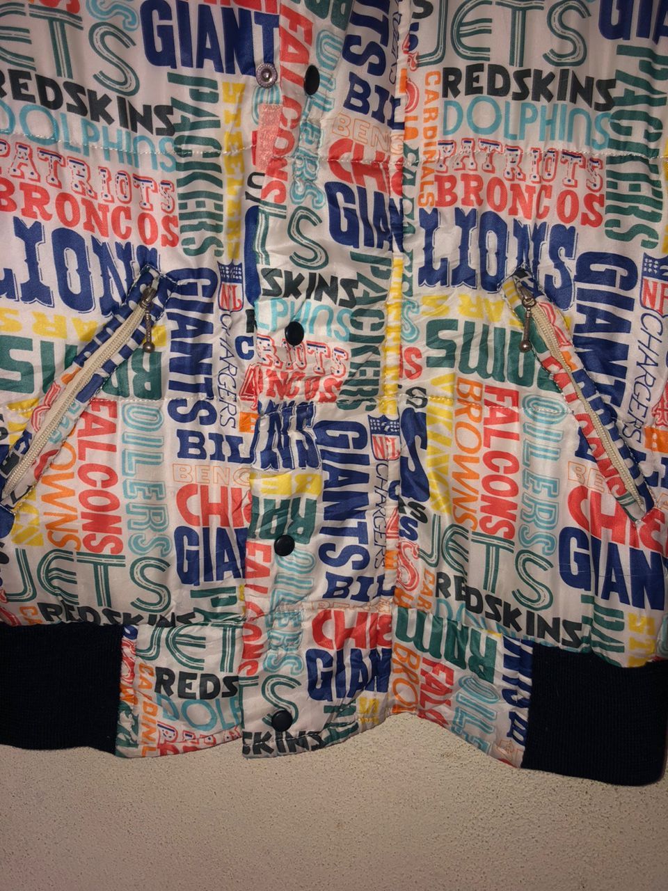 NFL Vintage VFL Overprinted All Logo Jacket by GTO Size US M / EU 48-50 / 2 - 8 Thumbnail
