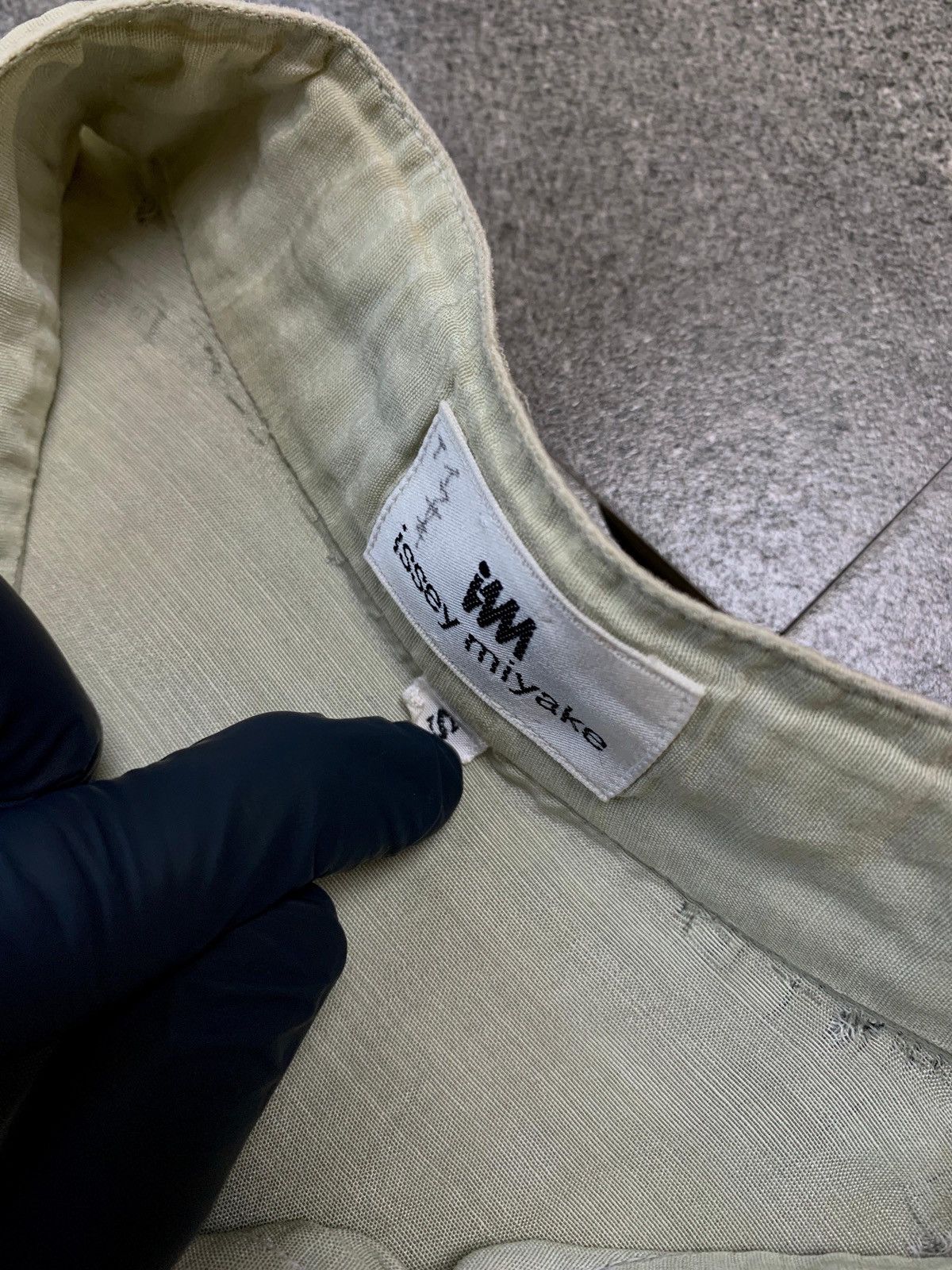 Issey Miyake FREE TAX! 90s Trashed Polyester Shirt - Small Size US M / EU 48-50 / 2 - 5 Thumbnail