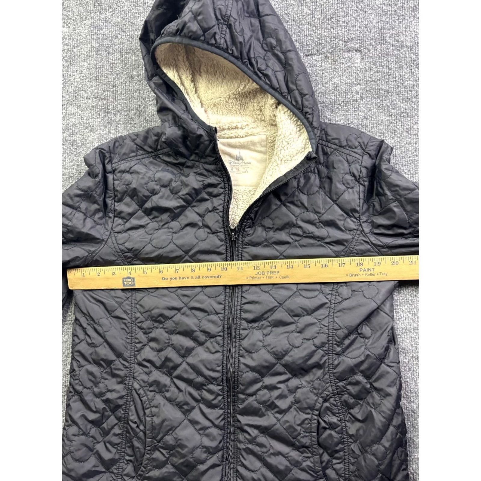 Disney Disney Parks Jacket Womens M Black Quilted Hooded Sherpa Lined Mickey Mouse Size M / US 6-8 / IT 42-44 - 6 Thumbnail