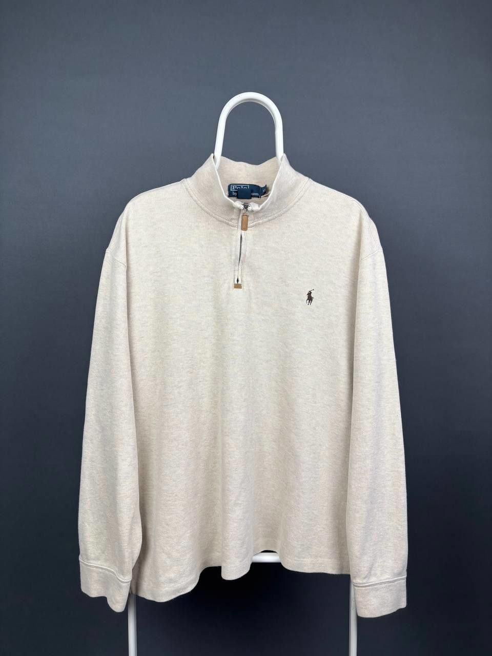 Polo Ralph Lauren Ralph Lauren 1/4 Zip Sweatshirt Size XL Beige Vintage Size US XL / EU 56 / 4 - 1 Thumbnail