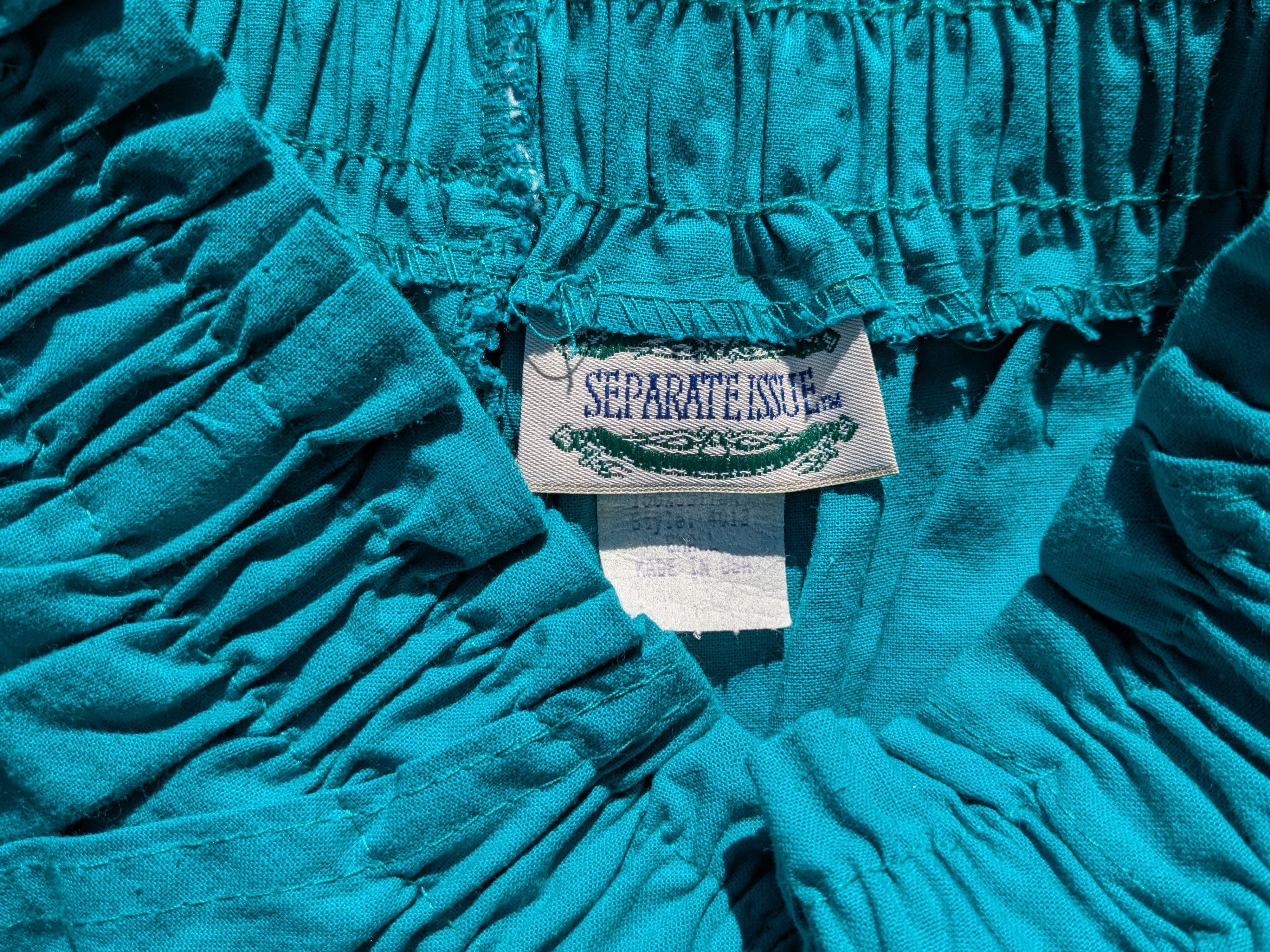 Other 1980's VTG Separate Issue Aqua Green USA Made Pullover Pants Size 22" - 3 Thumbnail