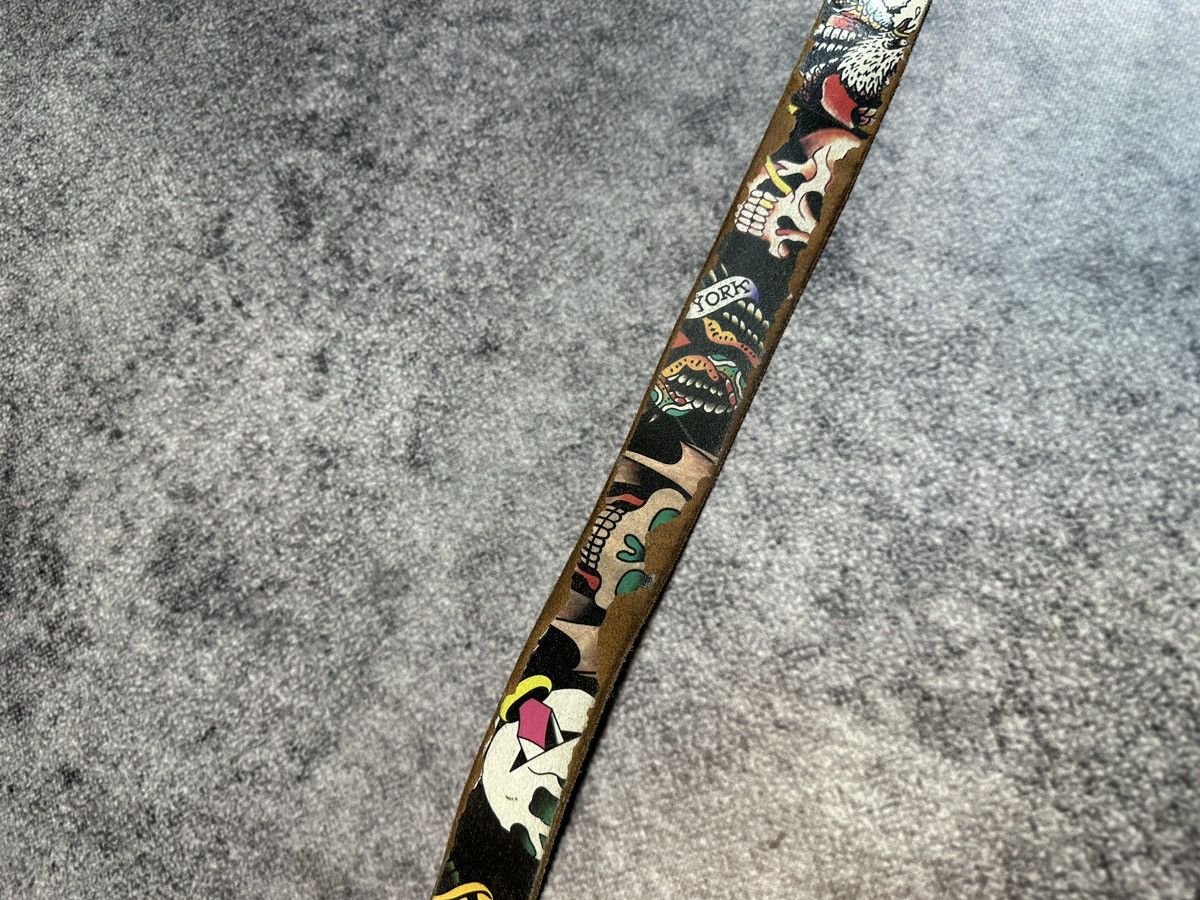 Ed Hardy Y2K Vintage Ed Hardy Logo Leather Belts Streetwear USA Style Size ONE SIZE - 3 Thumbnail