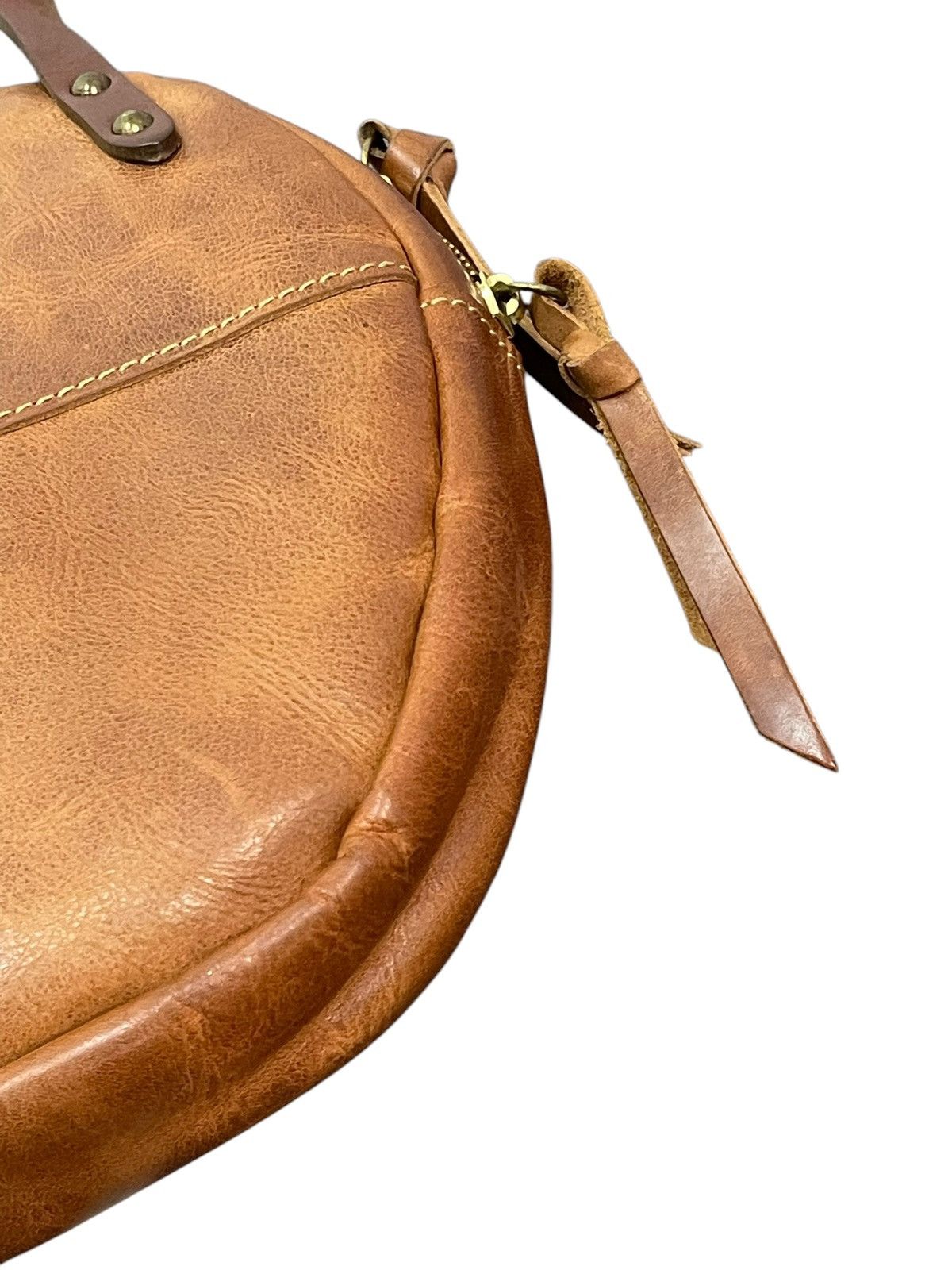 Comme des Garcons × Stussy Full Leather Patina Ain Soph Circle Hand Bag 1🟩2 Size ONE SIZE - 15 Thumbnail