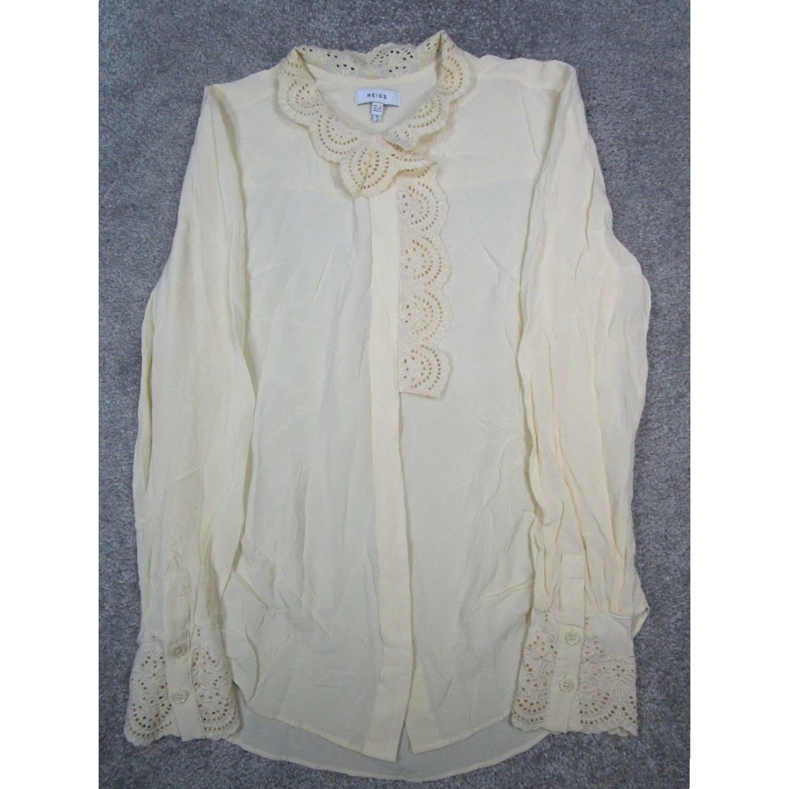 Reiss Reiss Shirt Womens Beige Blouse Size XS / US 0-2 / IT 36-38 - 2 Thumbnail