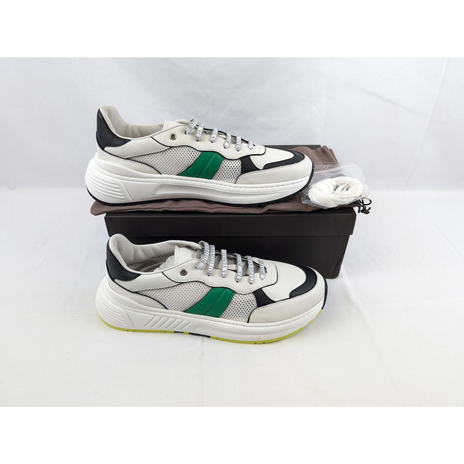 Bottega Veneta o1rshd1 Mens Speedster Leather Sneakers in Multicolor Size US 12.5 / EU 45-46 - 20 Thumbnail