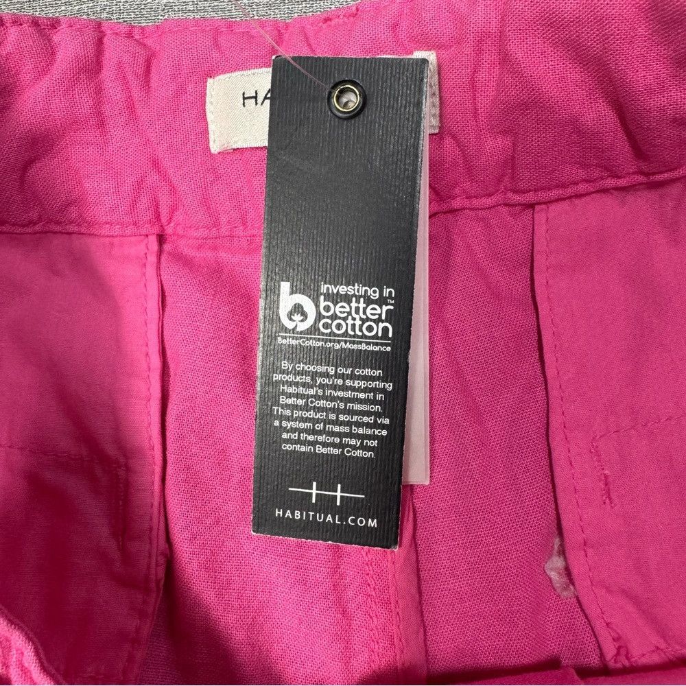 Other NWT New Habitual Linen Cotton Cropped Kick Flare Pink Pants Size 28" / US 6 / IT 42 - 9 Thumbnail
